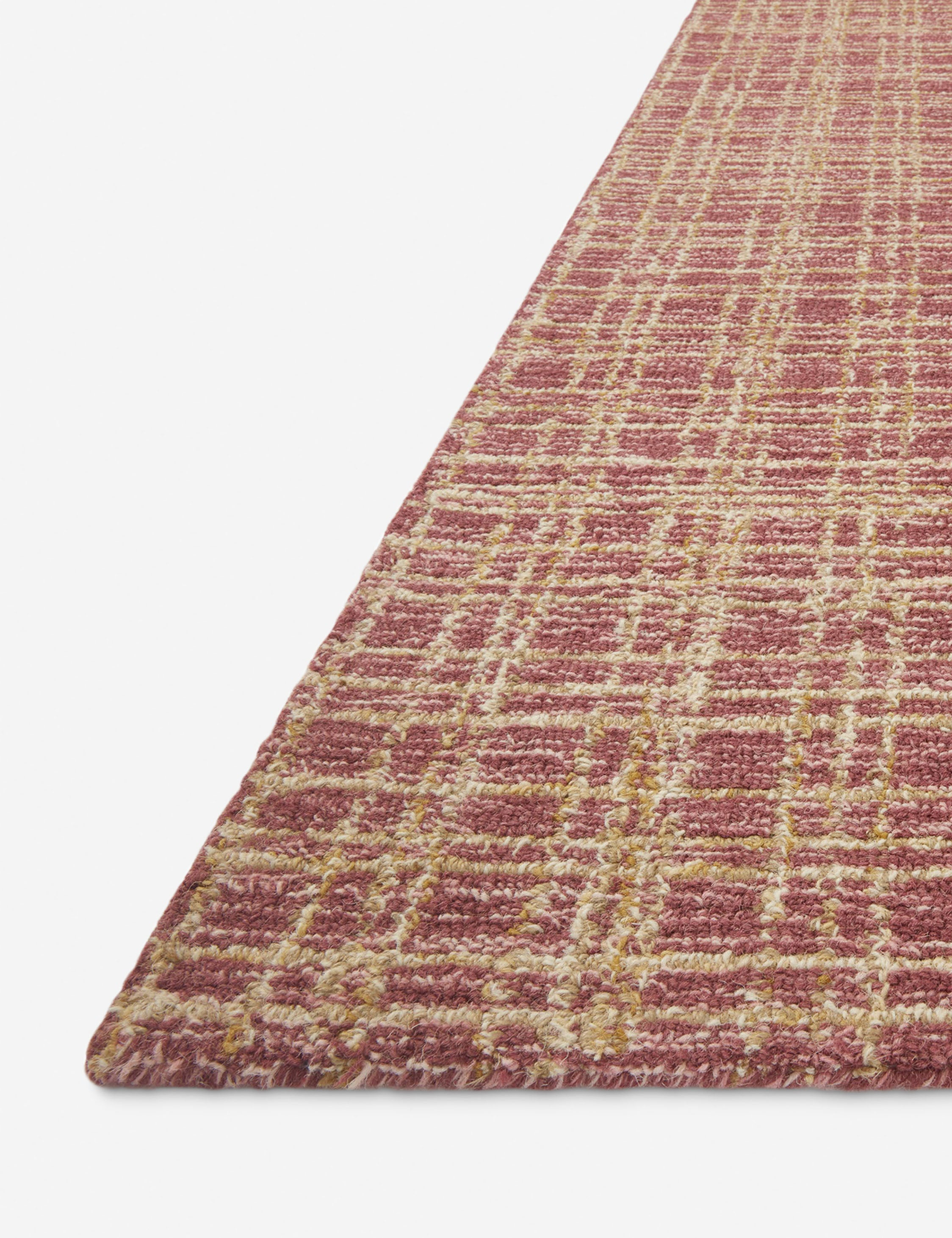 Polly I Hand-Tufted Wool Rug by Chris Loves Julia x Loloi - Berry and Natural / 2'6" x 9'9" Runner