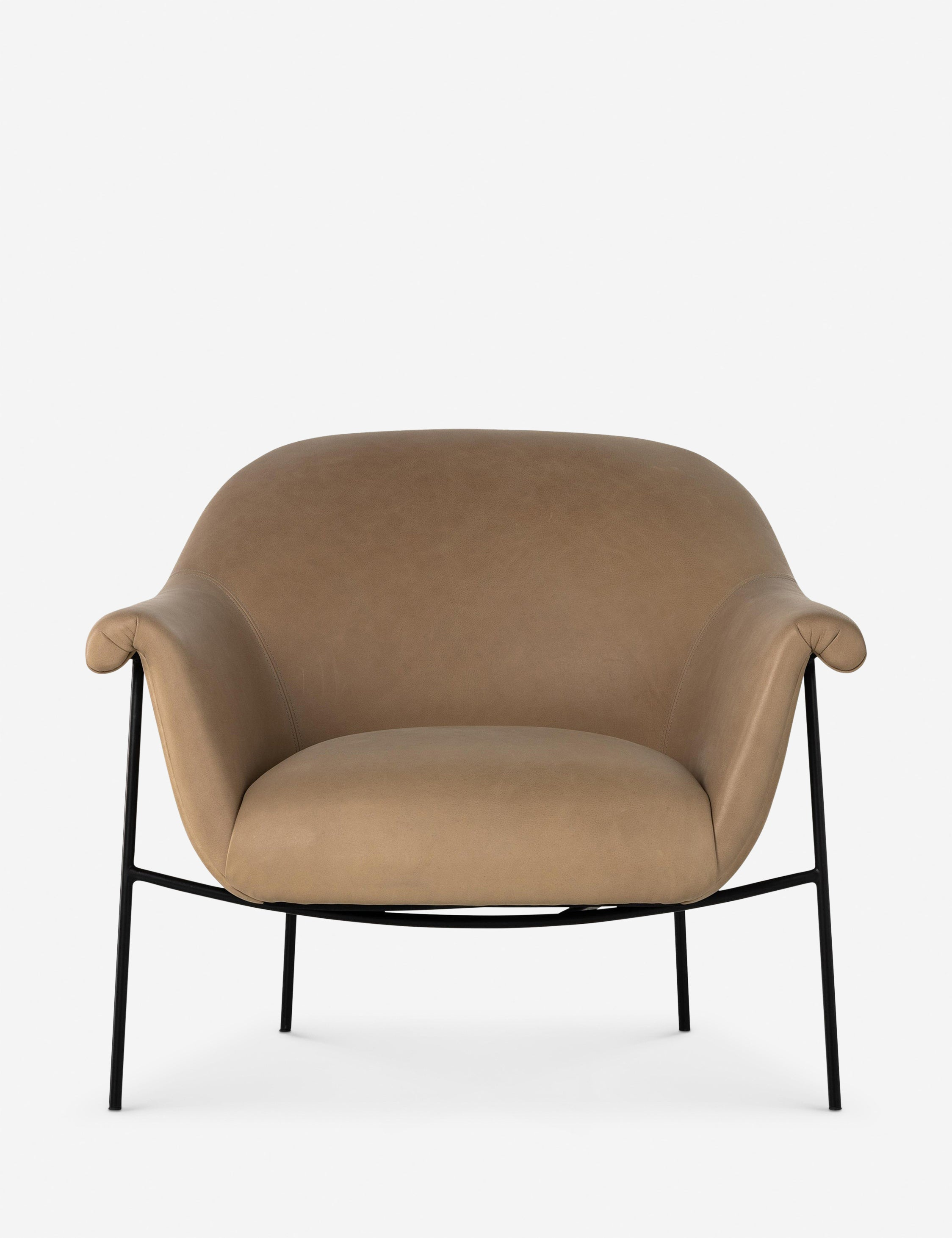 Penelope Accent Chair - Taupe Leather