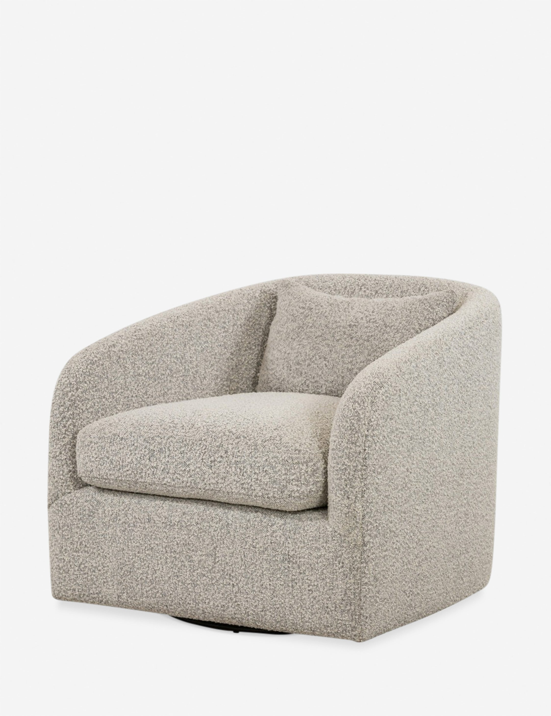 Ren Swivel Chair - Gray Boucle