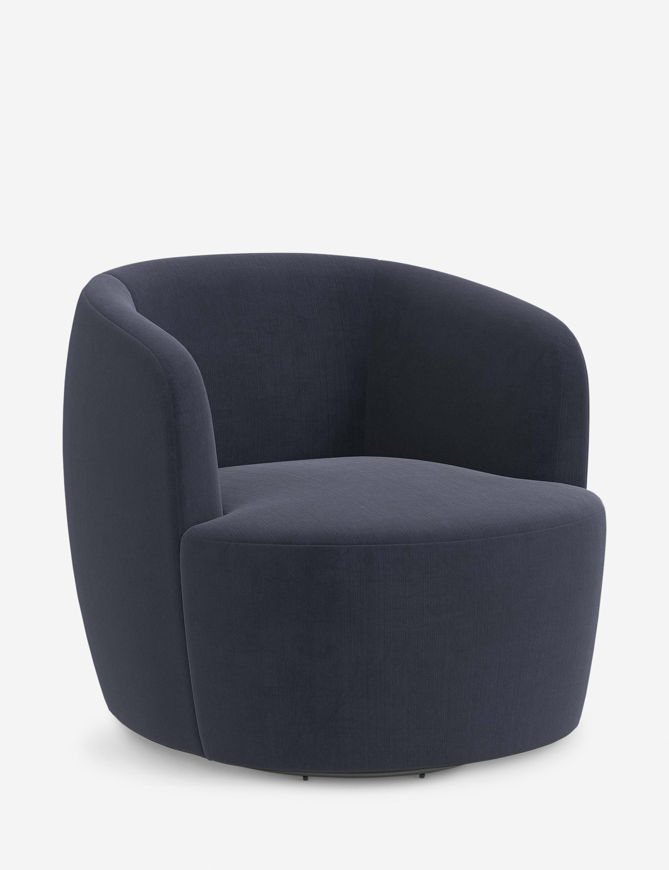 Rue Swivel Chair - Navy Velvet