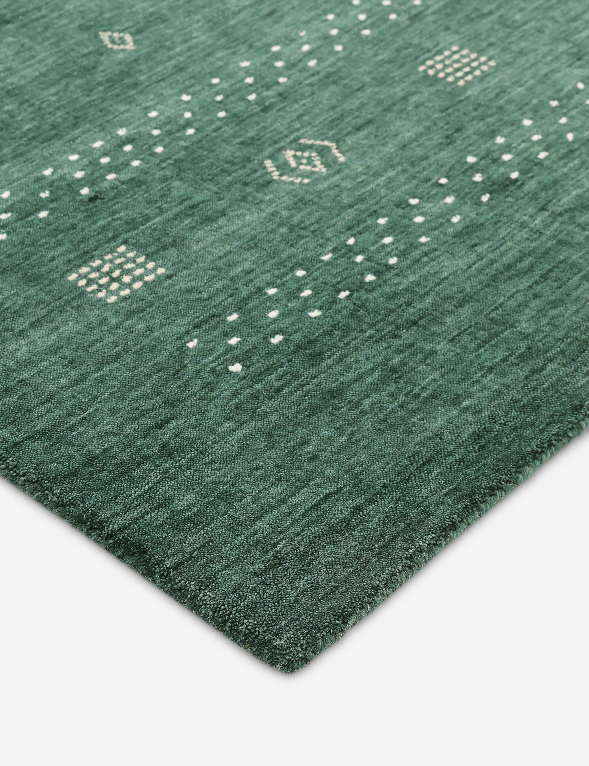 Cyrena Hand-Loomed Wool Rug - Green / 9' x 12'