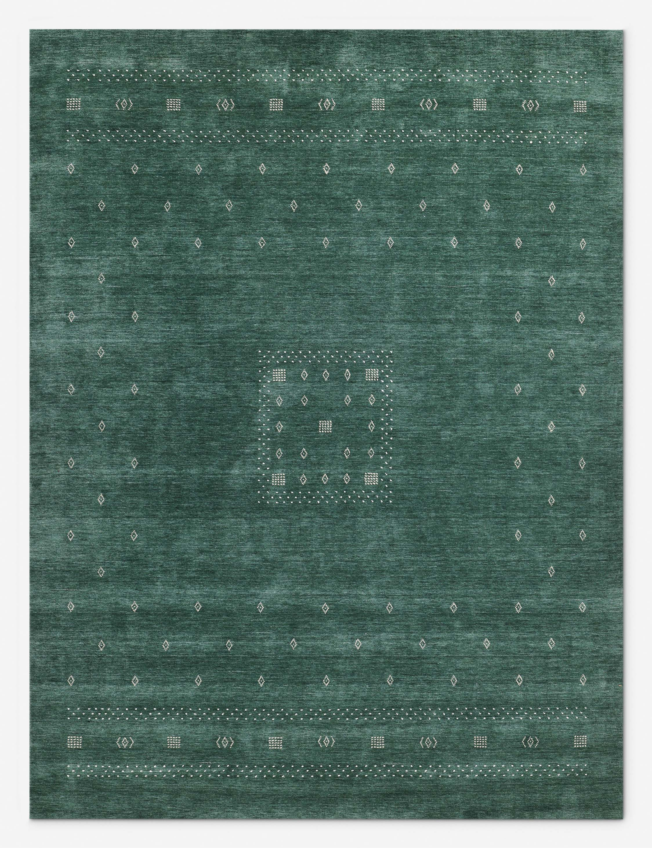 Cyrena Hand-Loomed Wool Rug - Green / 9' x 12'