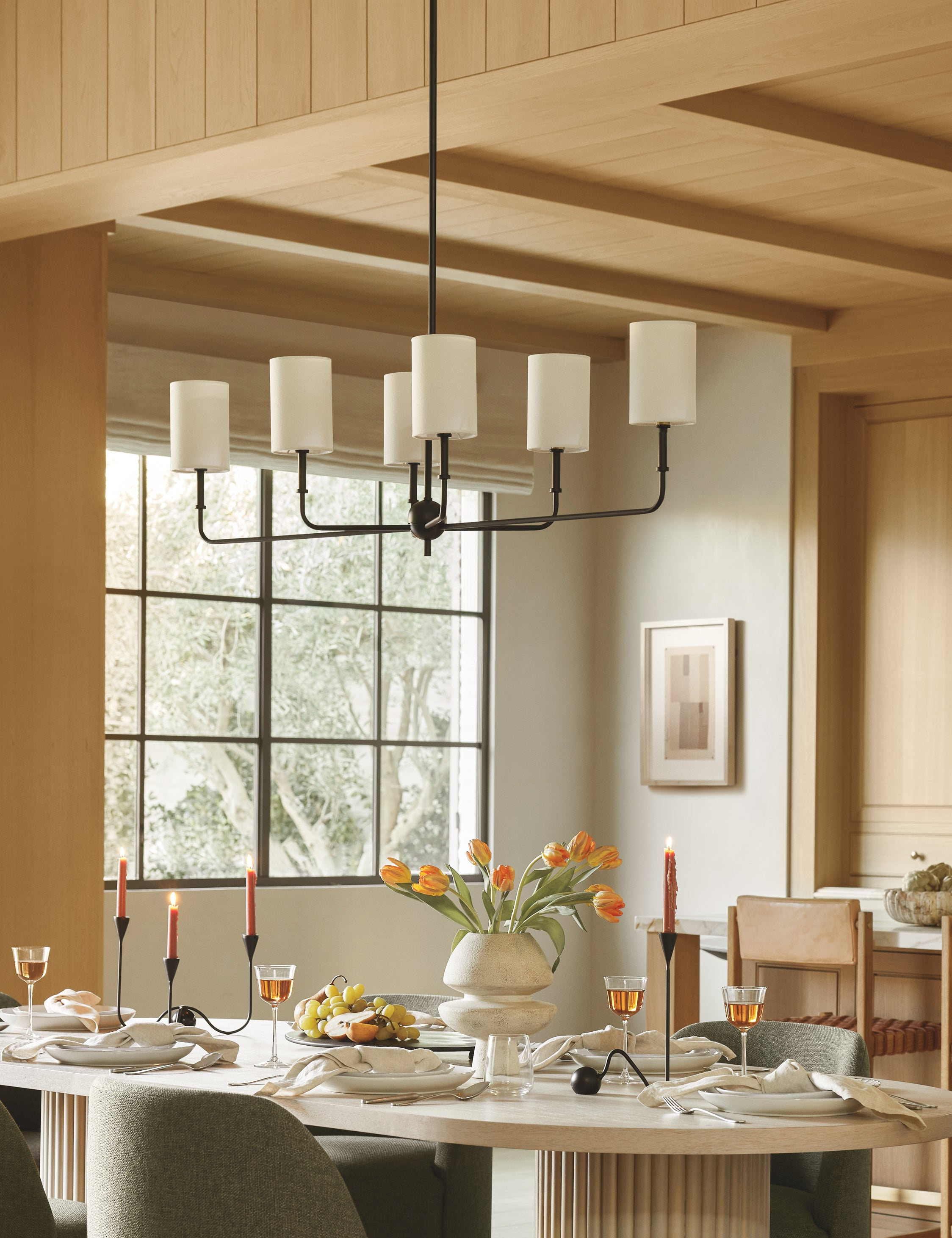 Legrand Linear Chandelier - Black / 44"W