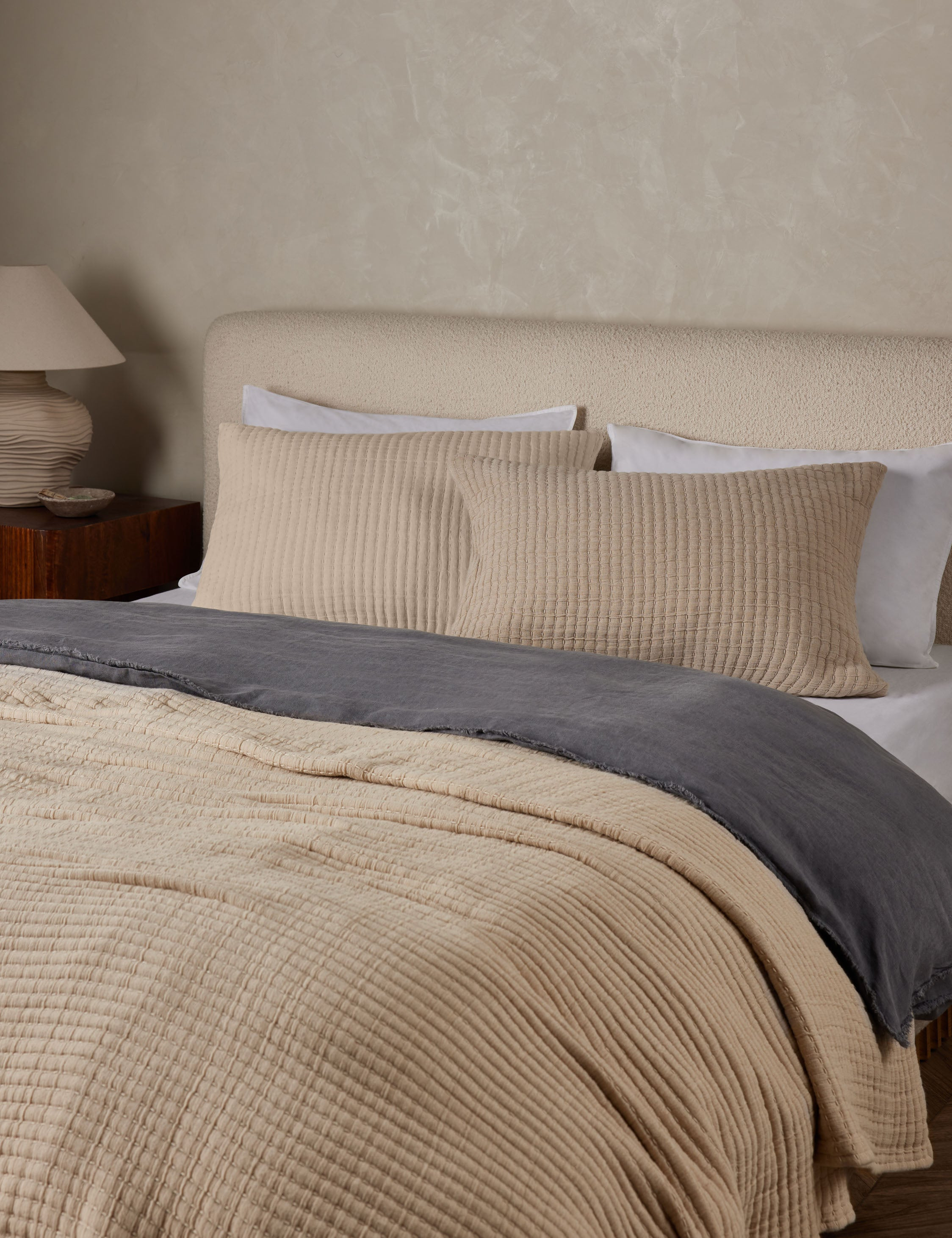 Vancouver Cotton Sham by Pom Pom at Home - Natural / King