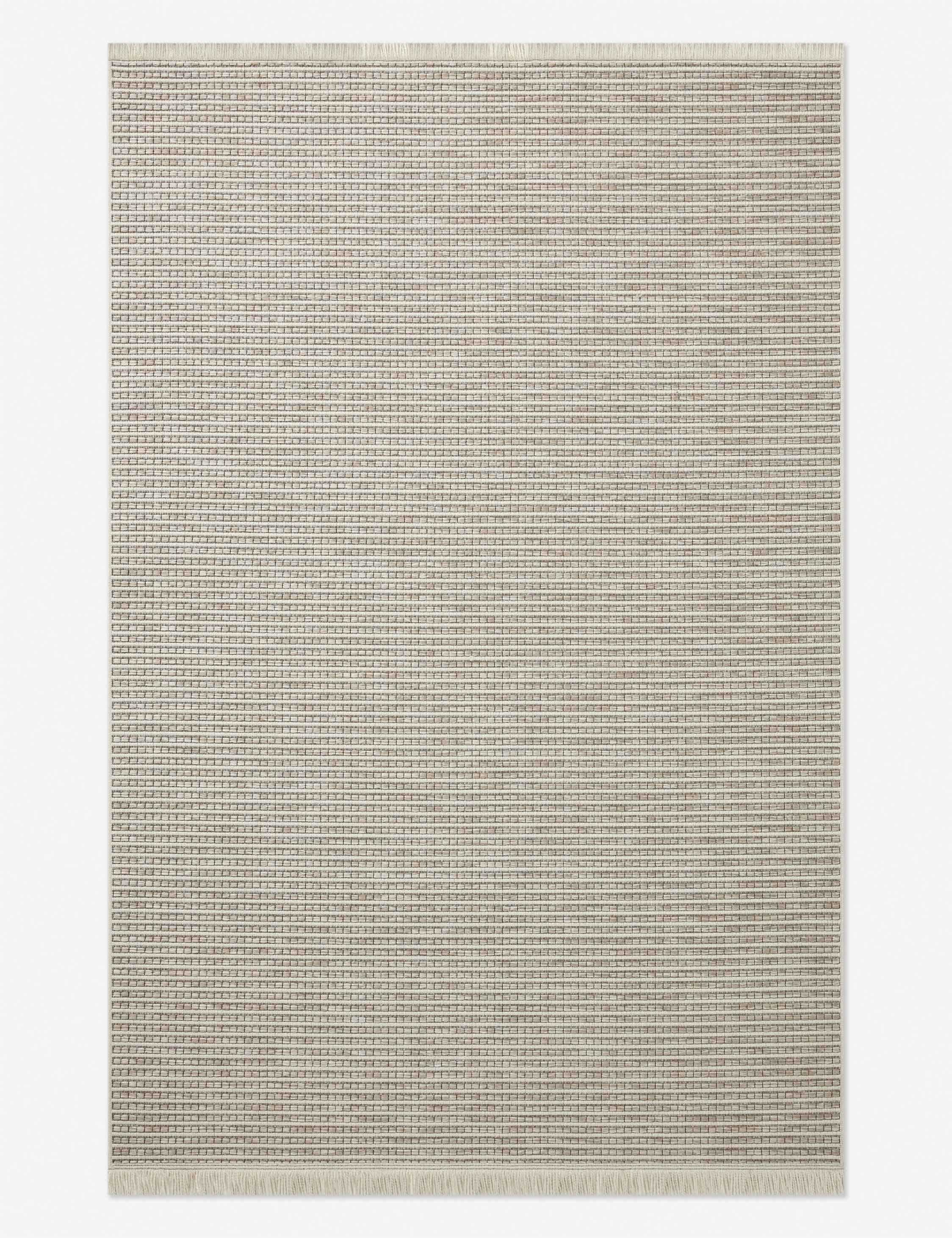 Malibu III Indoor / Outdoor Rug by Amber Lewis x Loloi - Ivory and Dove / 2'3" x 7'7" Runner