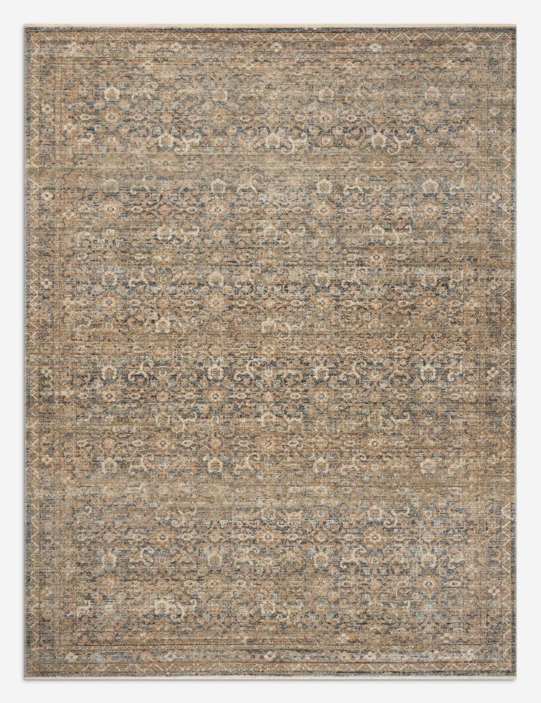 Molly I Rug by Amber Lewis x Loloi - Denim and Gold / 3' x 5'