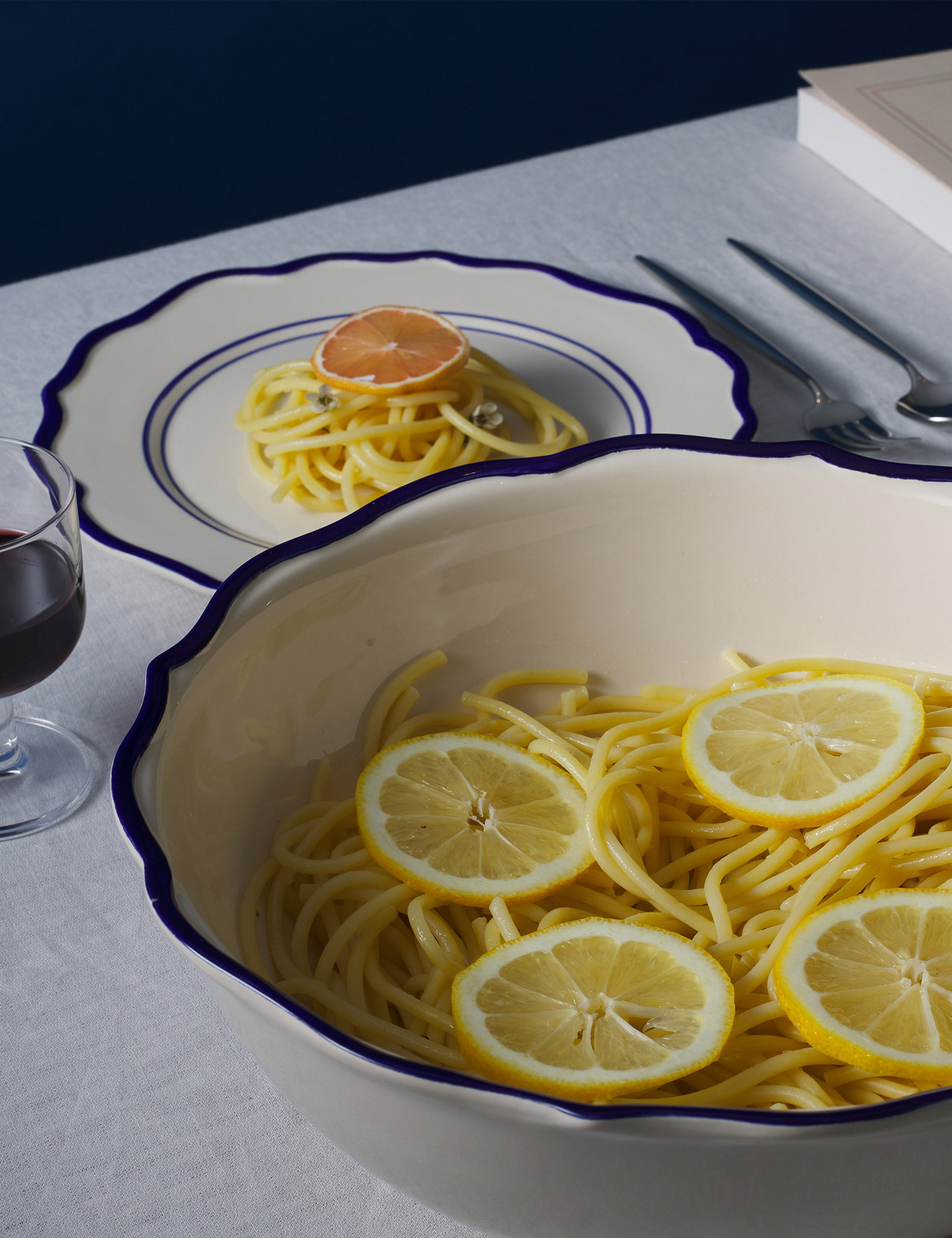 Stoneware Serveware by Maison Madison - Jane in Blue / Serving Bowl