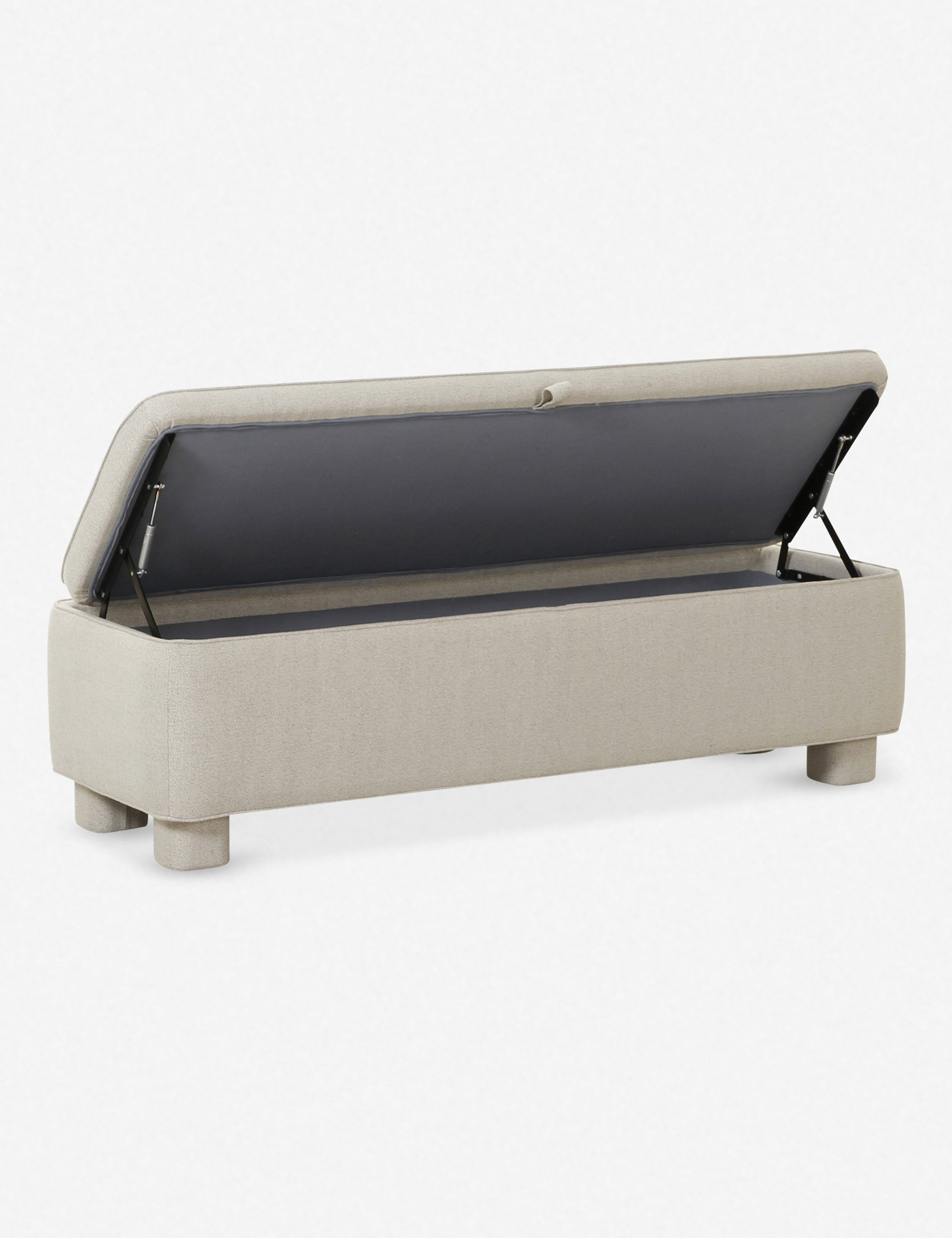 Asner Storage Bench - Light Gray