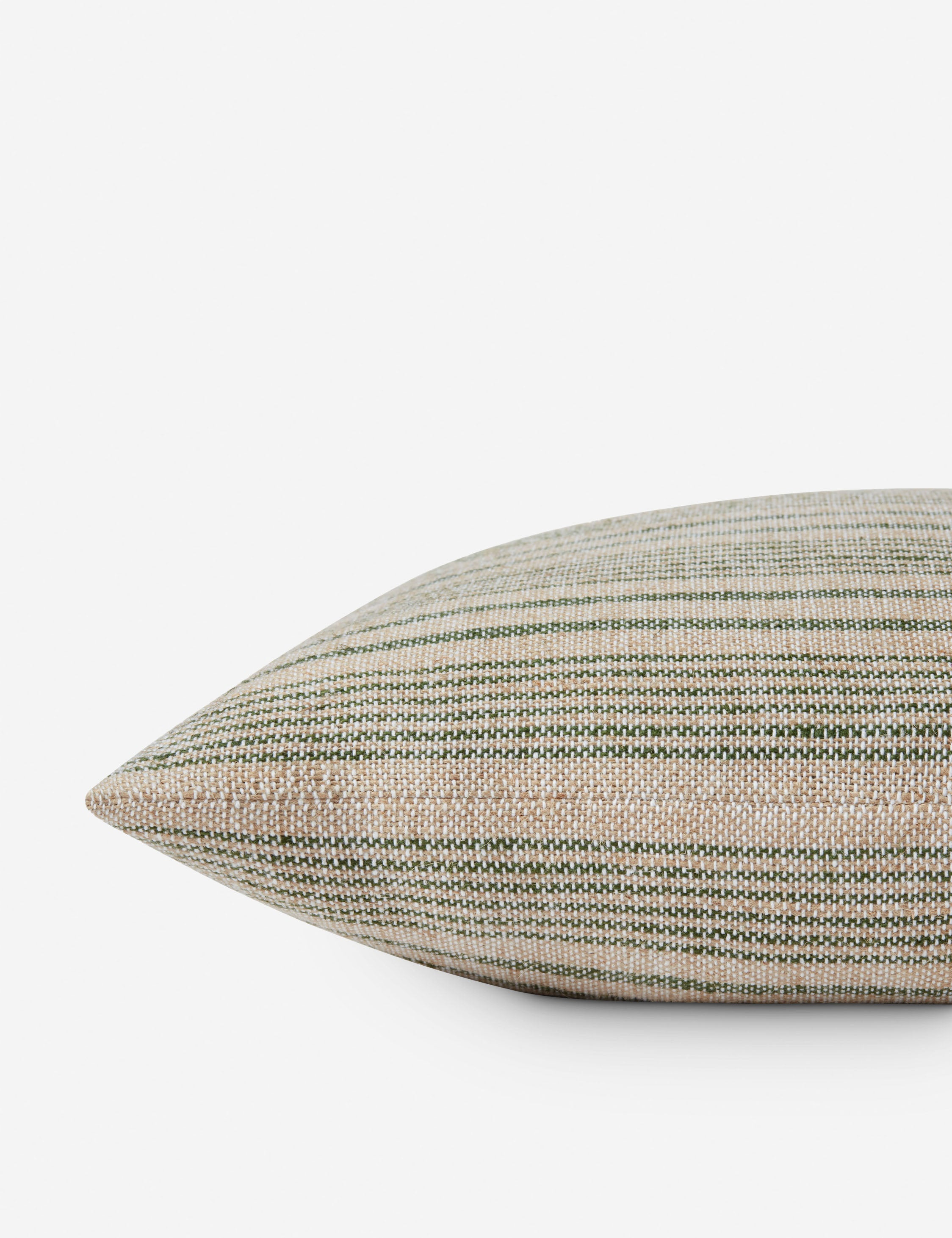 Elaine Pillow by Magnolia Home by Joanna Gaines X Loloi - Sage and Beige / 18" x 18" / Down