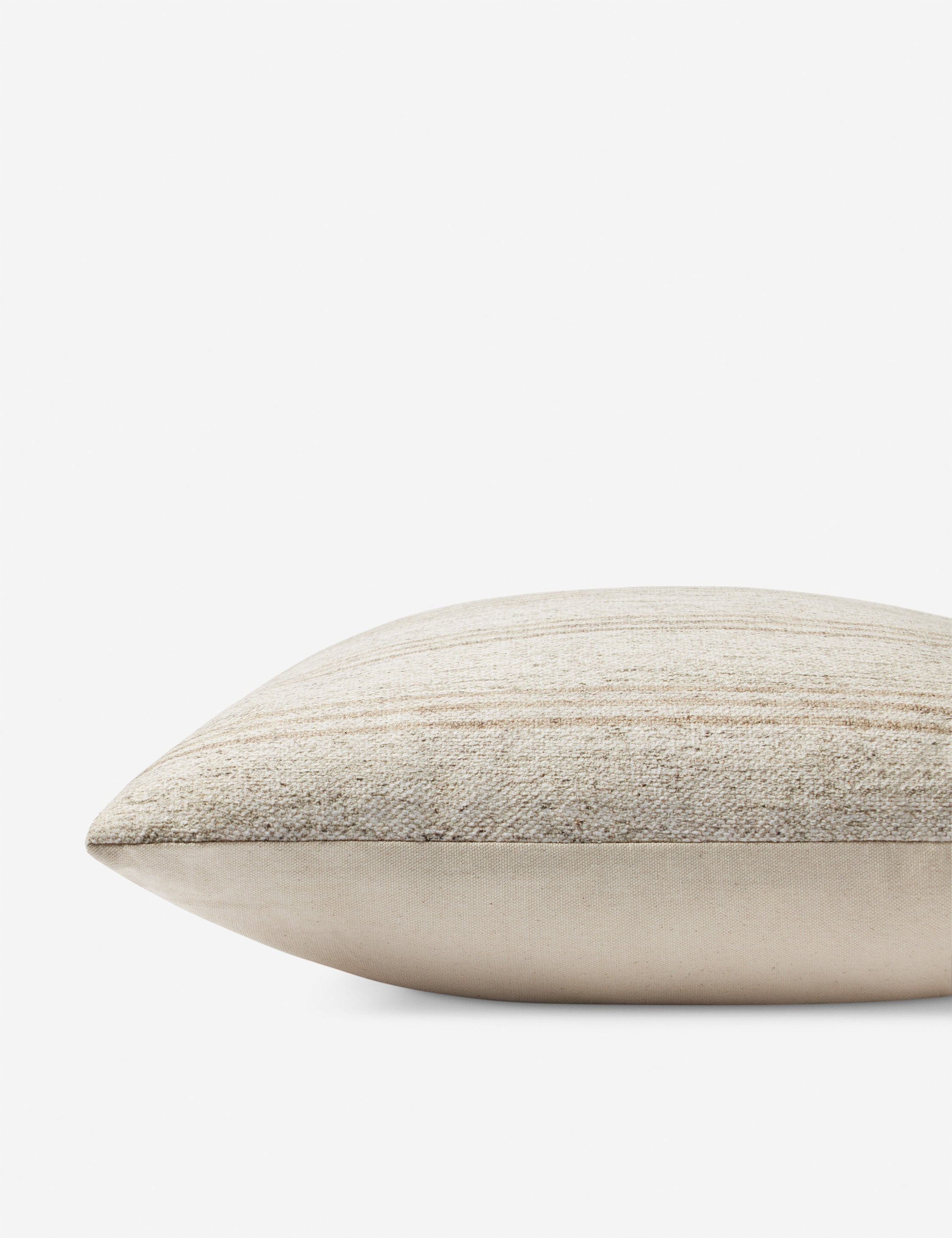 Zephyr Pillow by Amber Lewis x Loloi - Ivory and Natural / 18" x 18" / Down