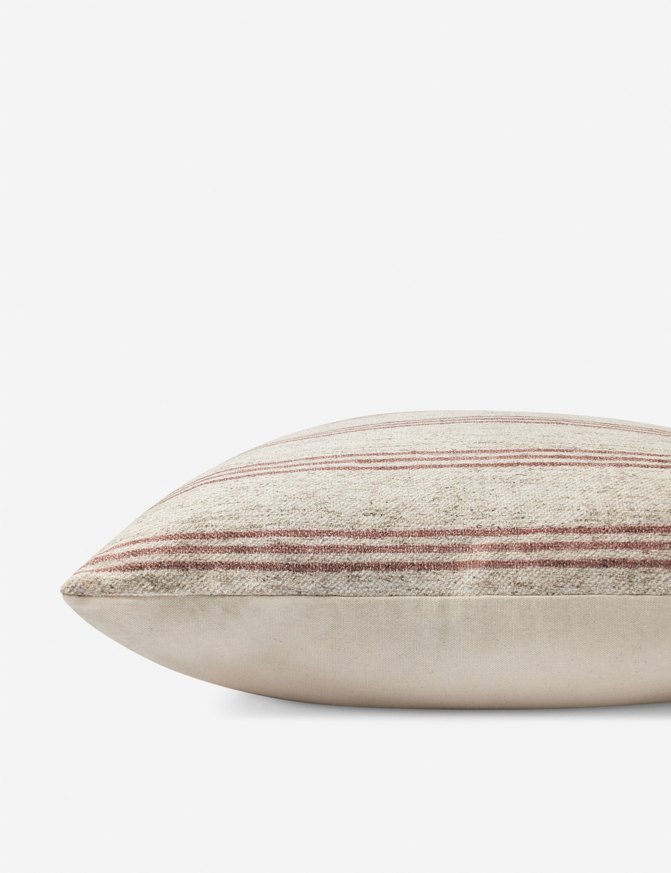 Zephyr Pillow by Amber Lewis x Loloi - Natural and Wine / 22" x 22" / Polyester