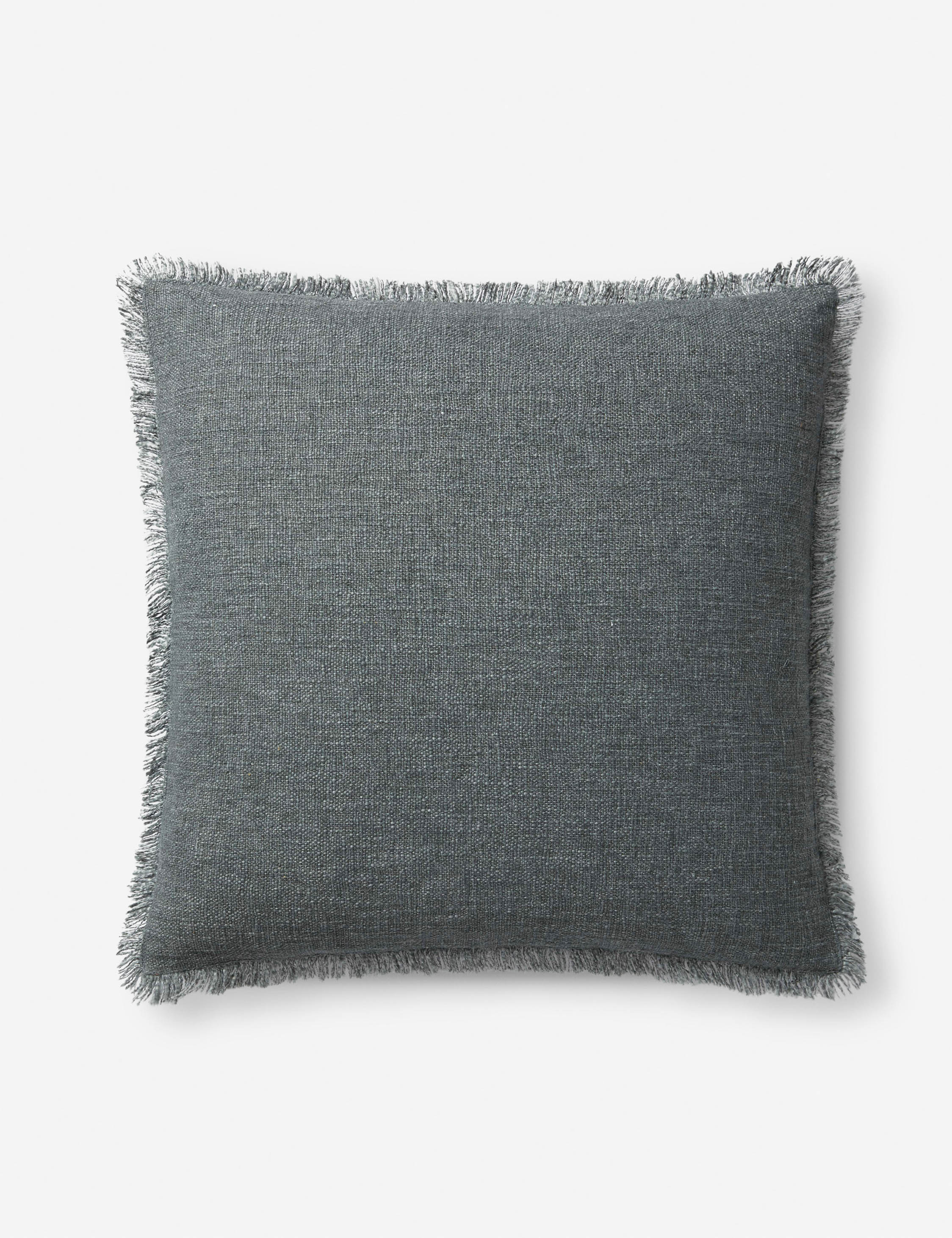 Sable Pillow by Amber Lewis x Loloi - Blue / 22" x 22" / Down