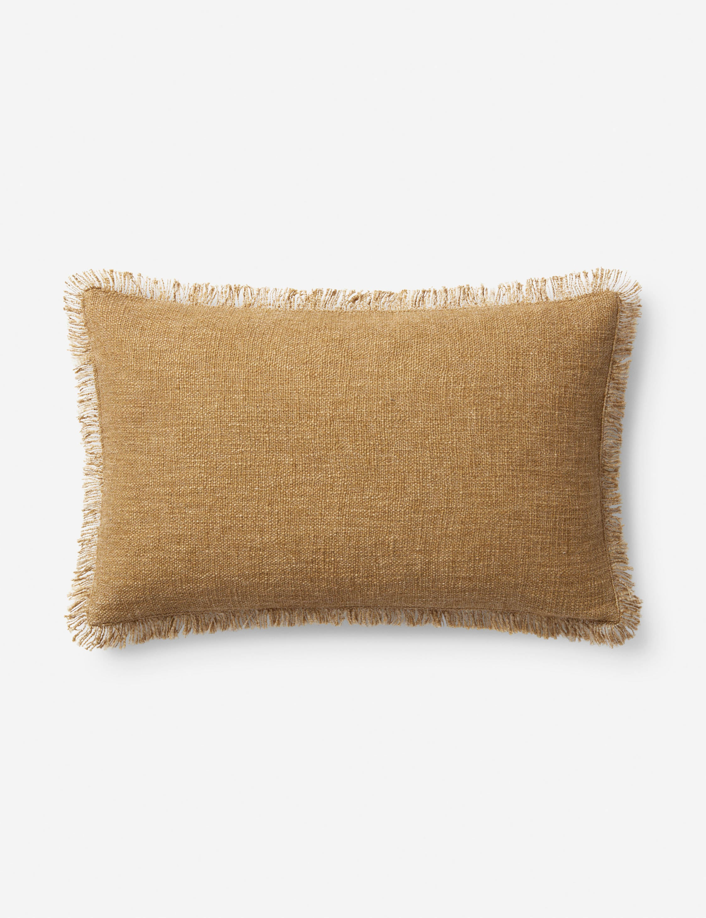 Sable Pillow by Amber Lewis x Loloi - Gold / 13" x 21" / Down