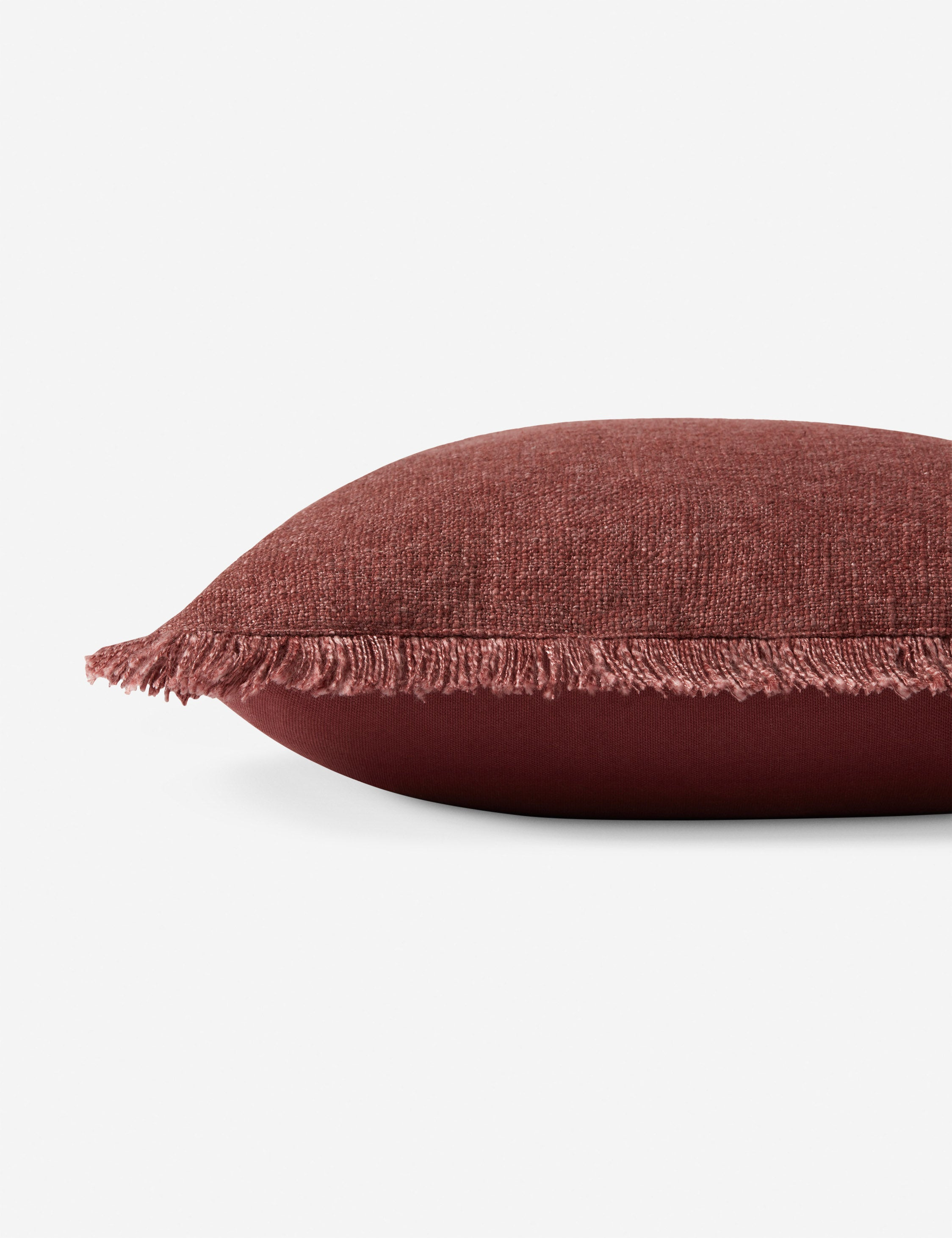 Sable Pillow by Amber Lewis x Loloi - Wine / 18" x 18" / Down