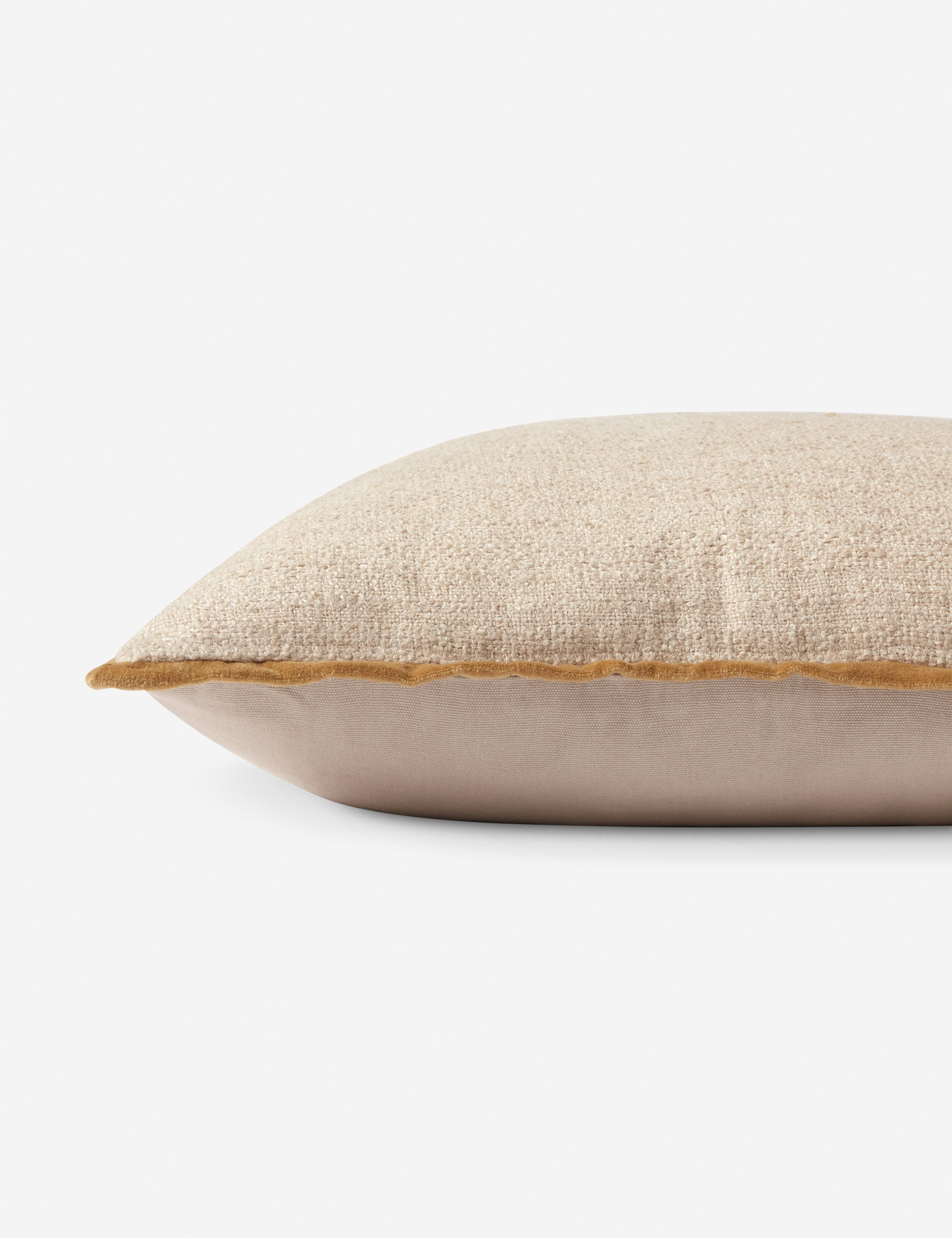 Aveline Pillow by Amber Lewis x Loloi - Ivory and Gold / 22" x 22" / Down