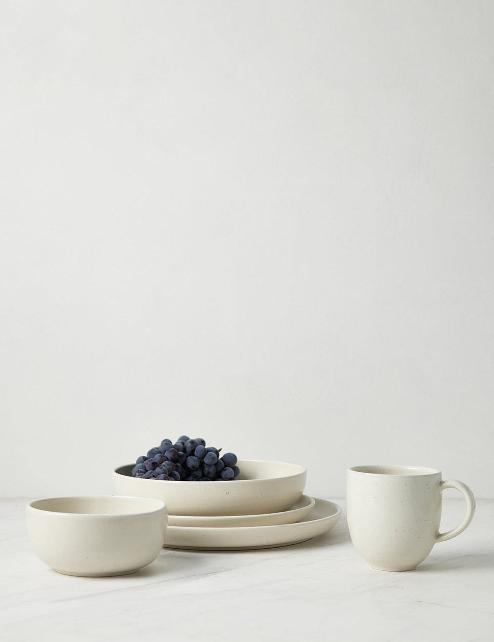 Pacifica Stoneware Dinnerware by Casafina - Vanilla / 5-Piece Set