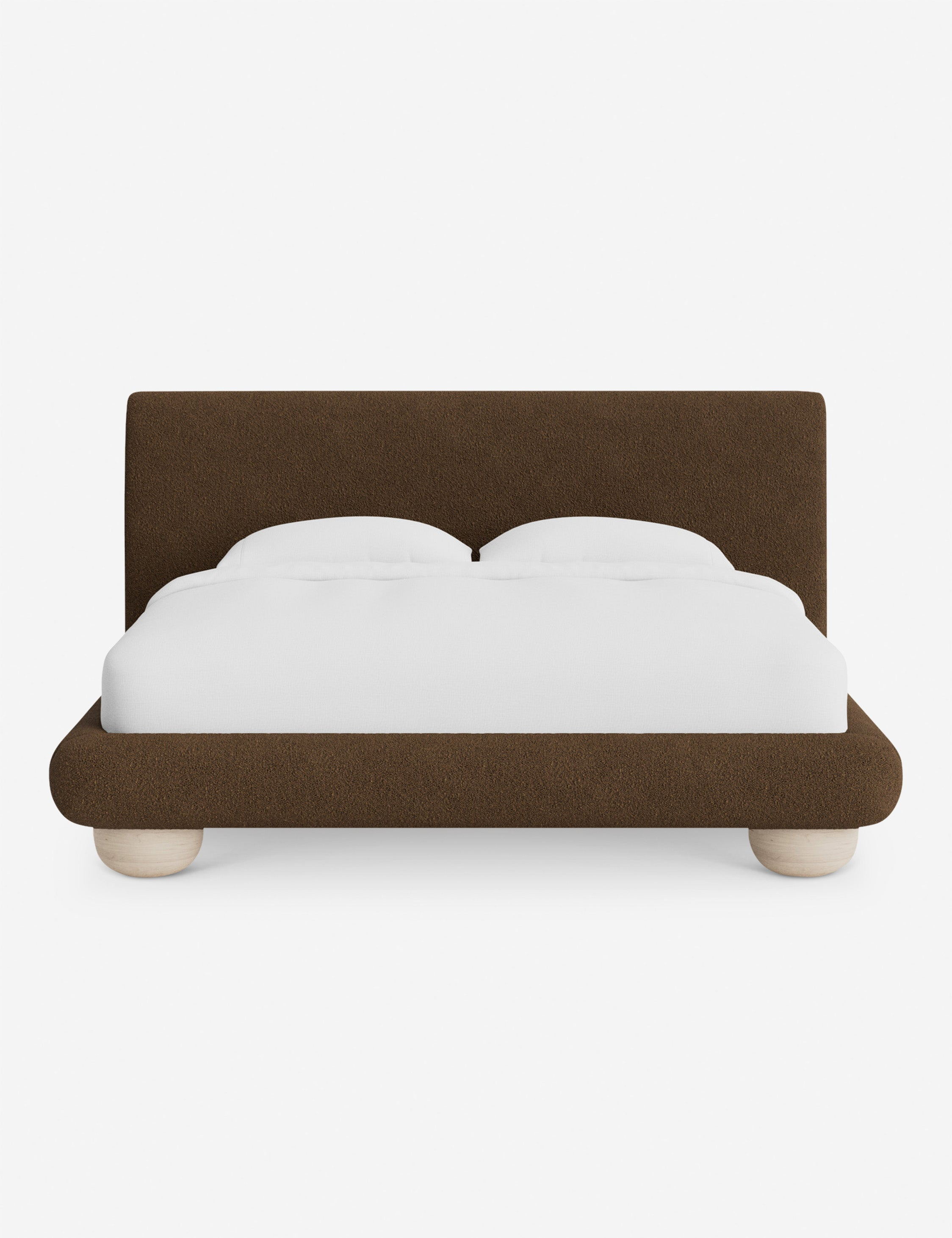 Rigby Platform Bed - Brown Luxe Boucle / Cal King