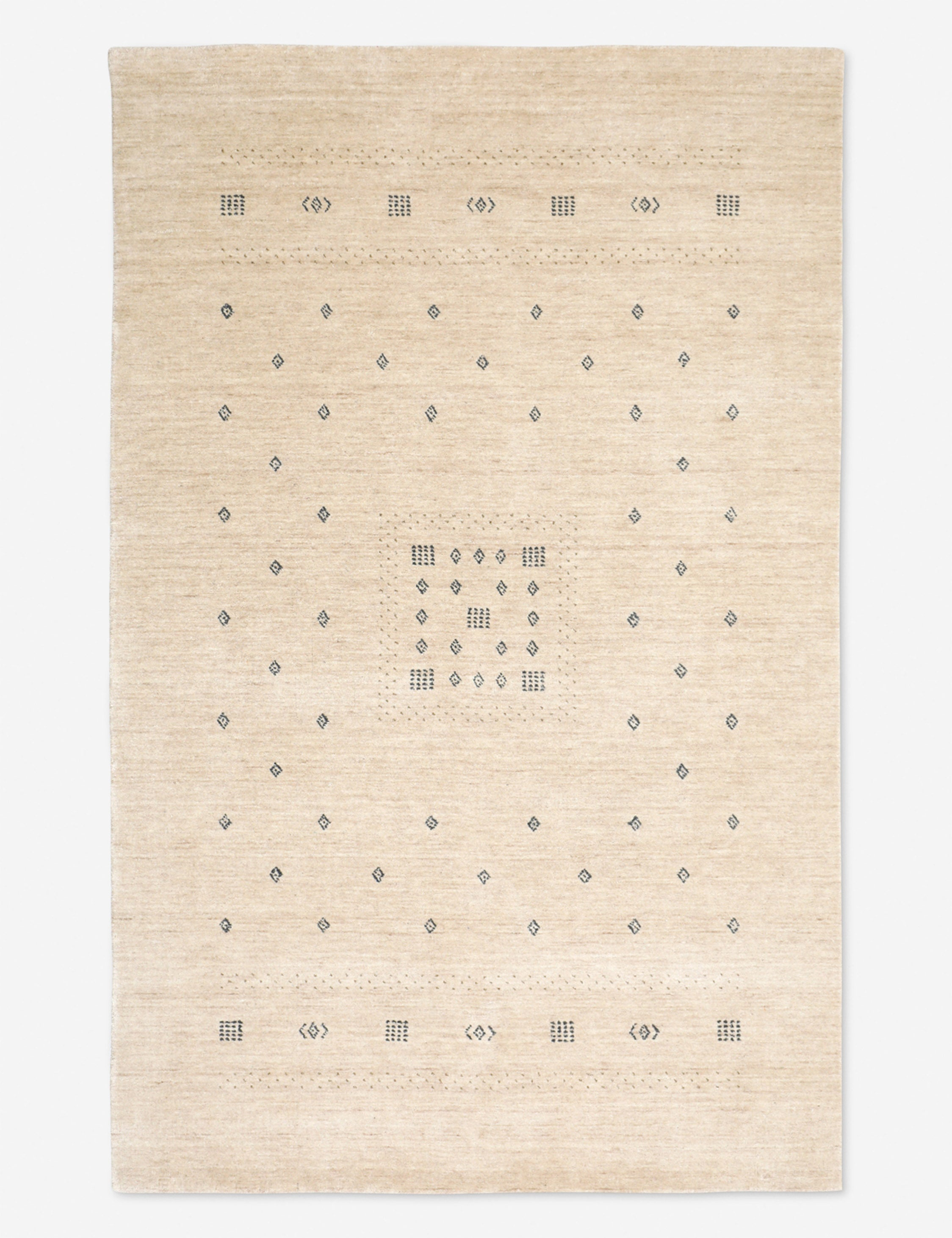 Cyrena Hand-Loomed Wool Rug - Natural / 5' x 8'