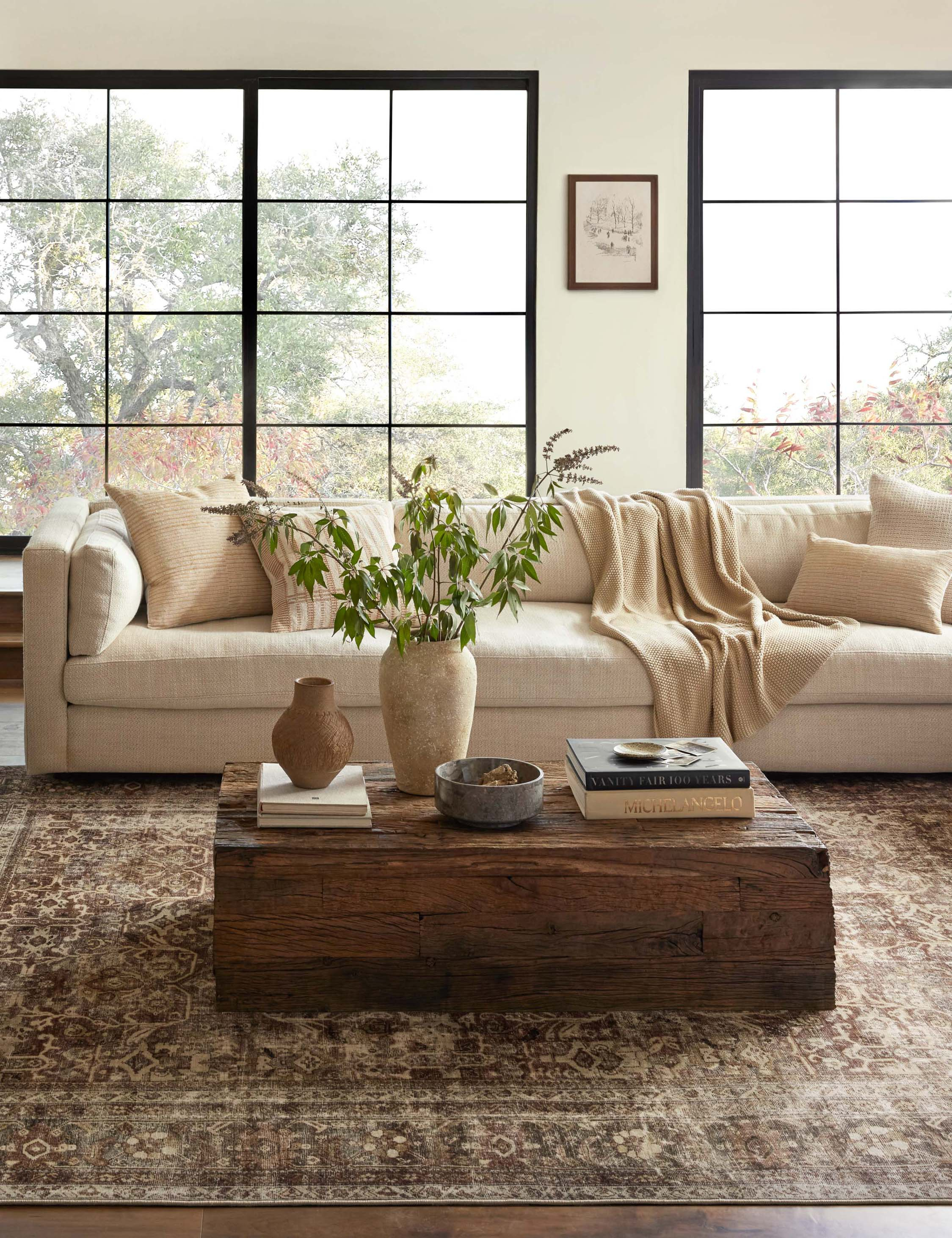 Sinclair I Rug by Magnolia Home by Joanna Gaines x Loloi - Rust and Lagoon / 2'3" x 3'9"
