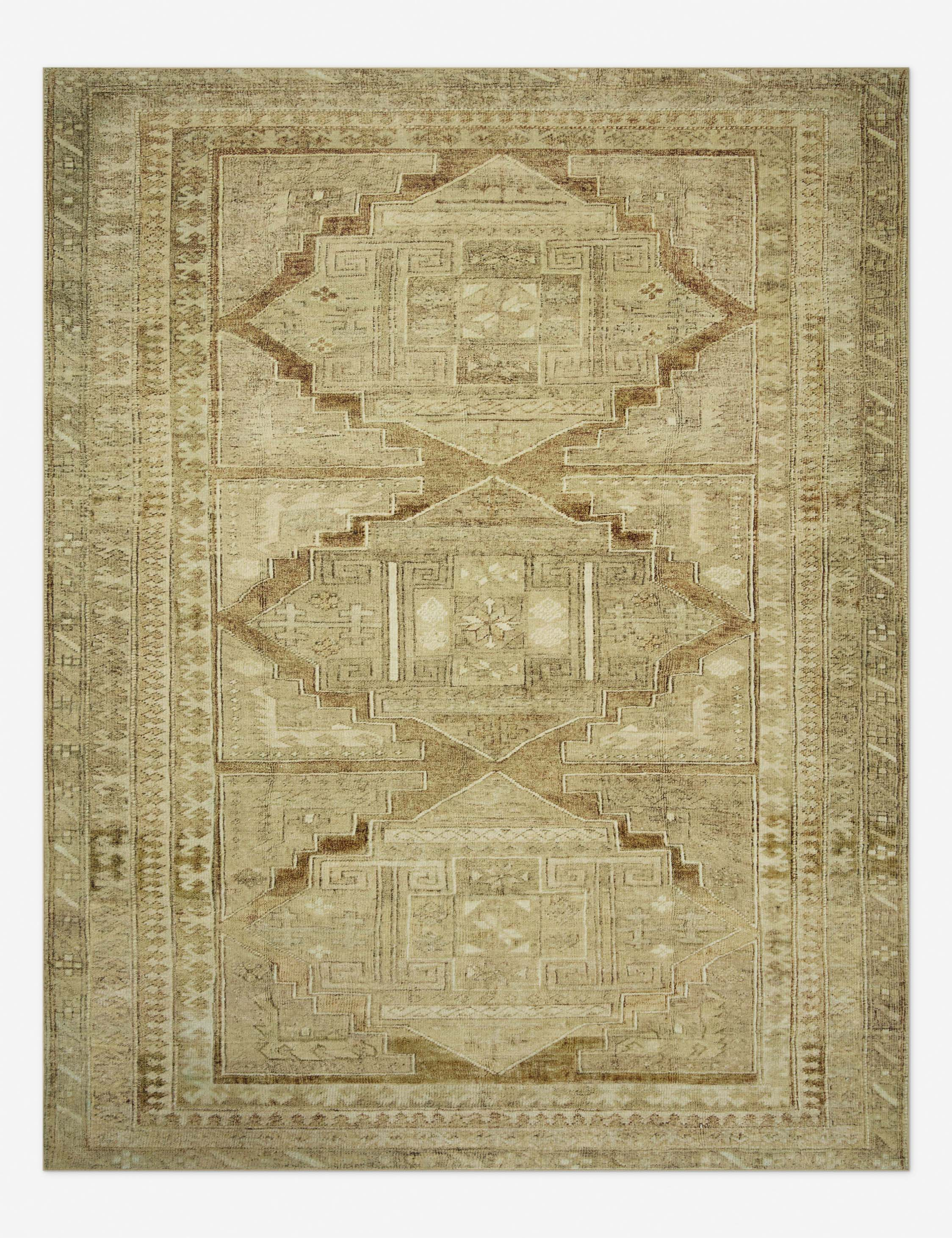 Sinclair II Rug by Magnolia Home by Joanna Gaines x Loloi - Khaki and Tobacco / 5' x 7'