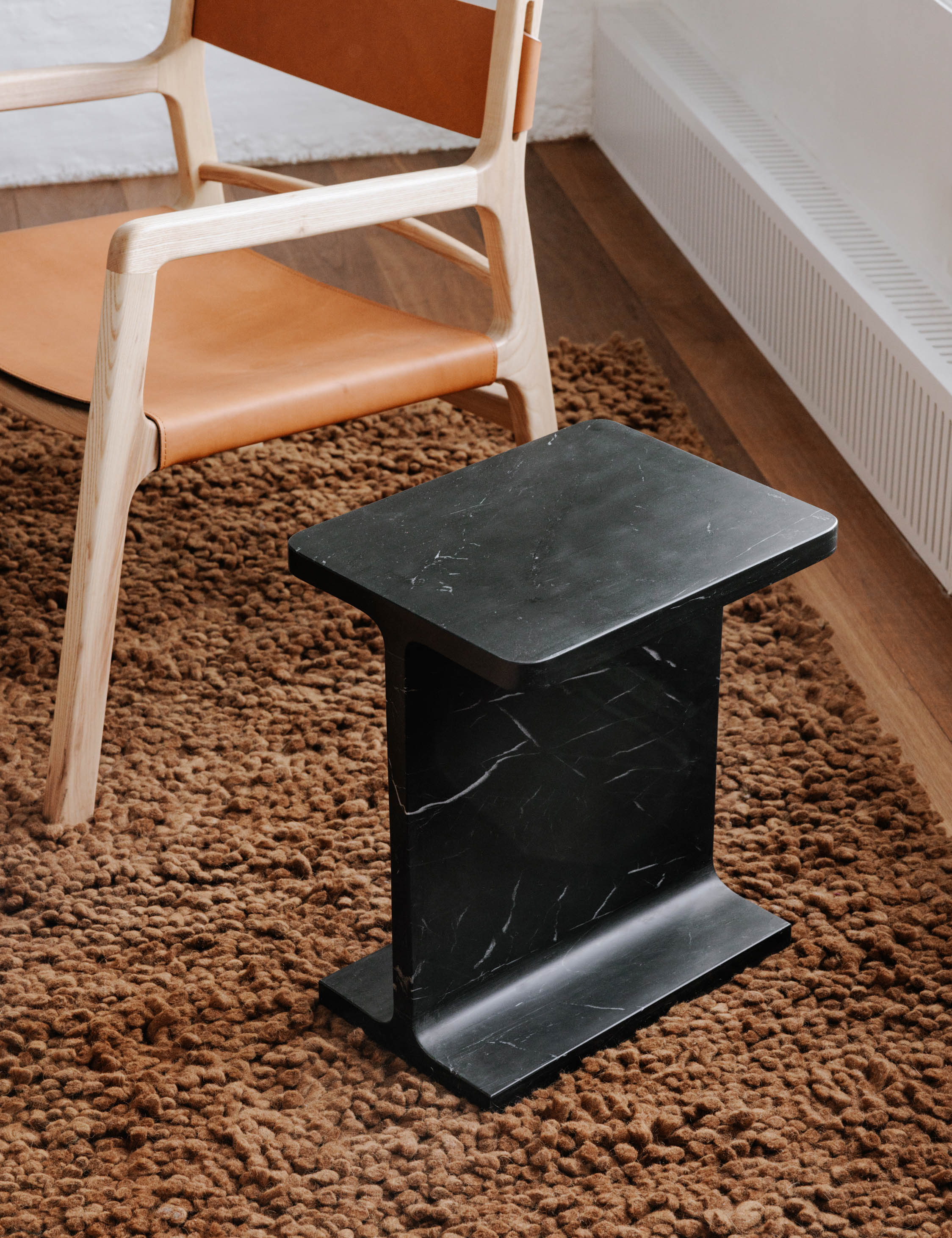 Acadia Side Table - Black Marble