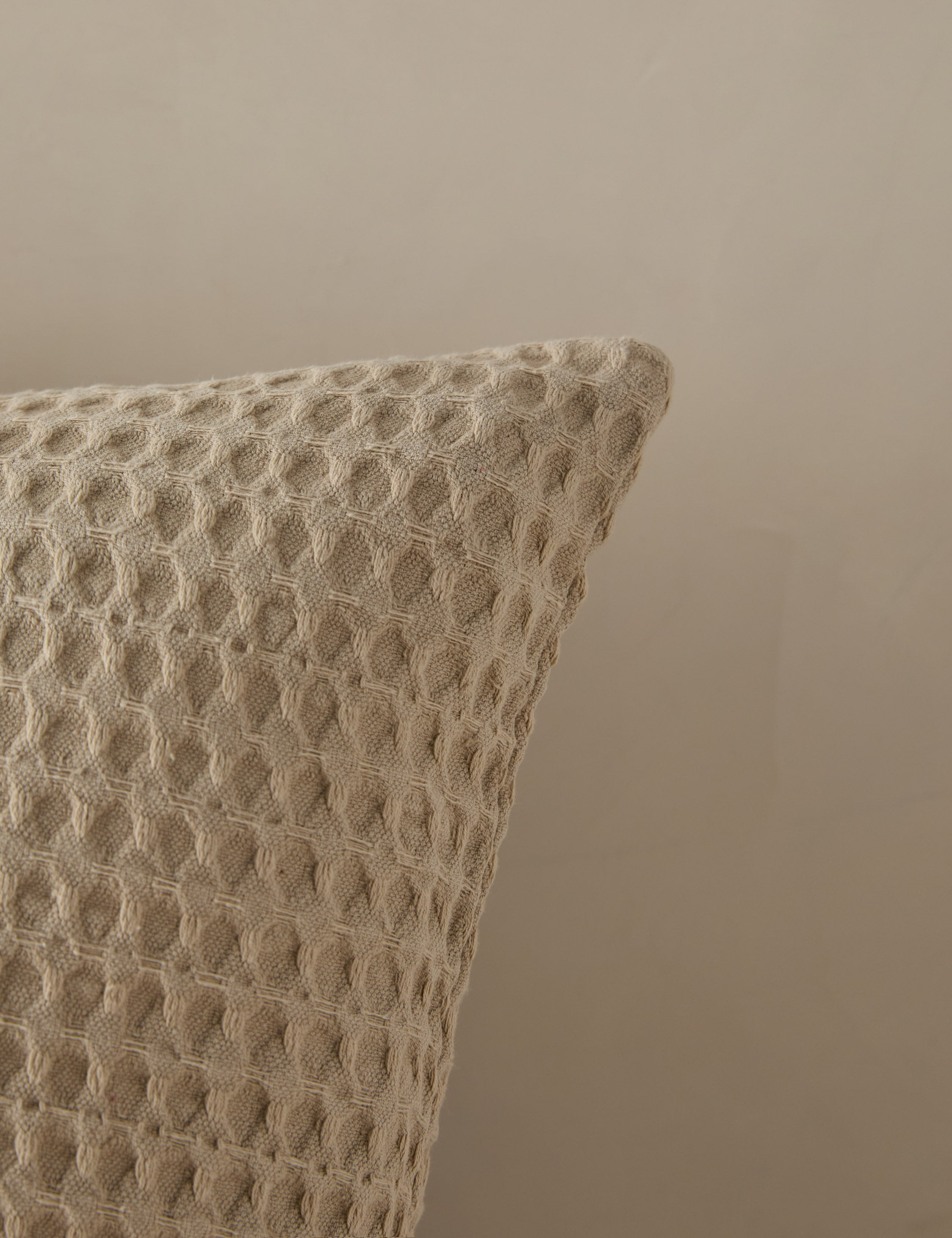 Zuma Cotton Waffle Weave Sham by Pom Pom at Home - Natural / King