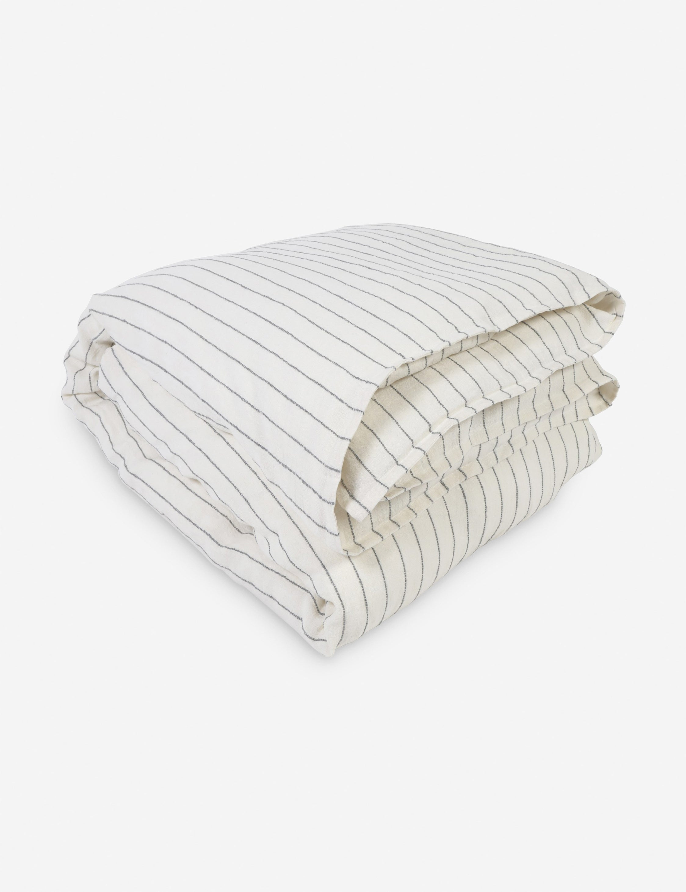 Blake Linen Duvet by Pom Pom at Home - Cream and Gray / Queen