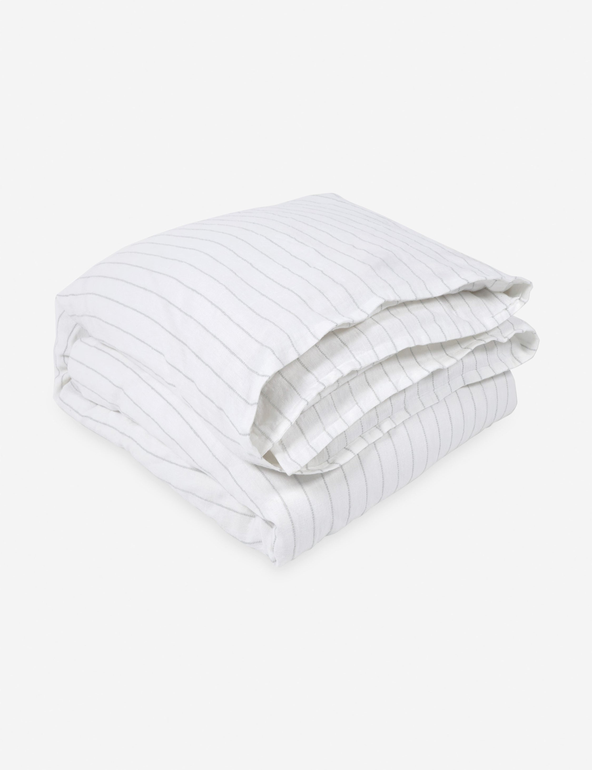 Blake Linen Duvet by Pom Pom at Home - White and Ocean / Queen