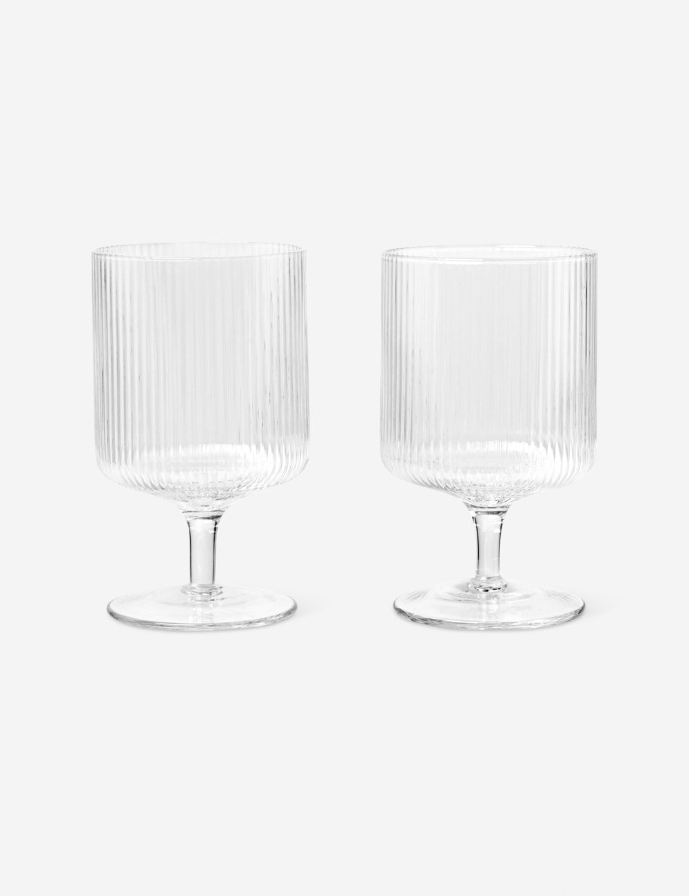 Ripple Glassware by Ferm Living - Clear / Wine Glasses -Set of 2