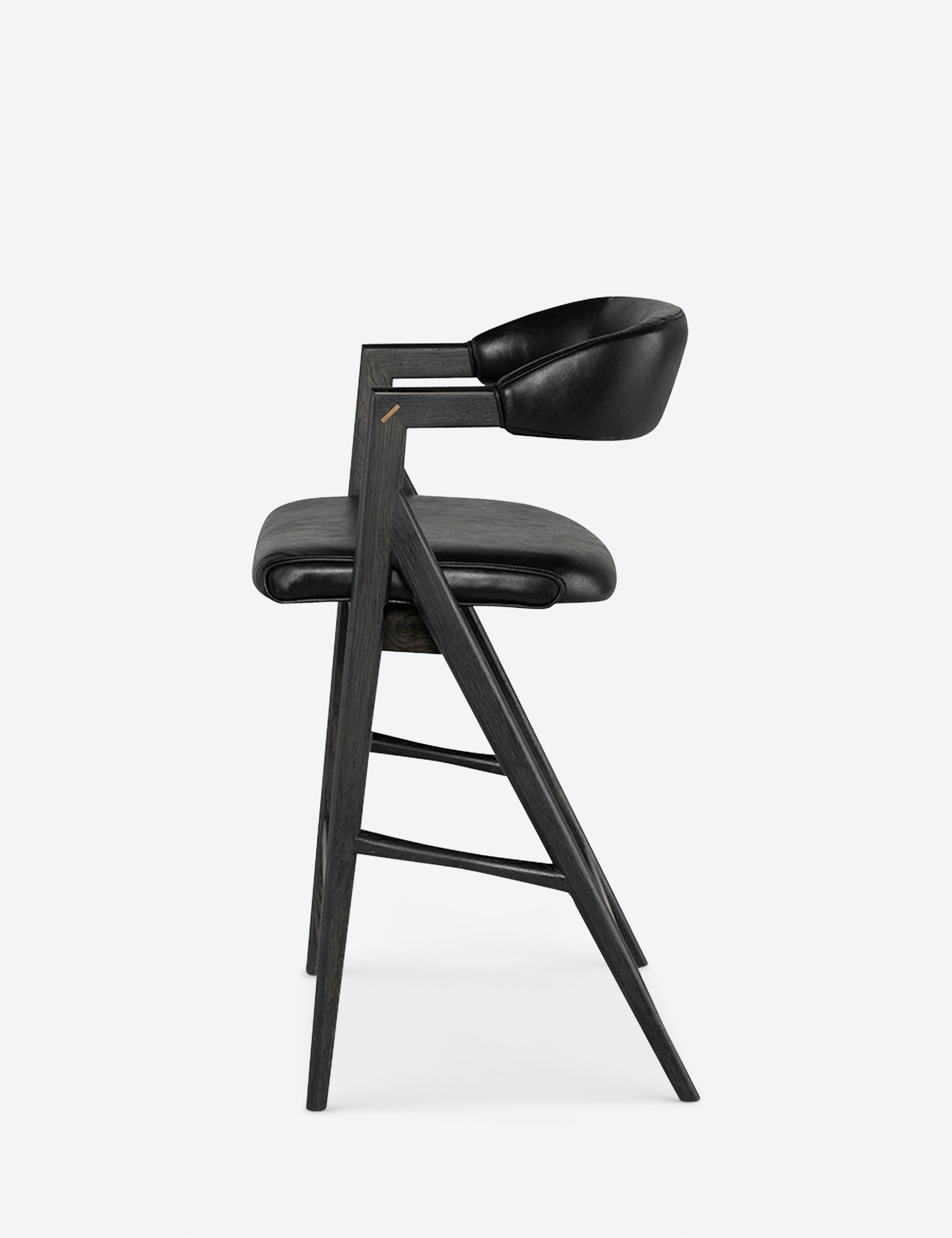 Sandia Leather Counter Stool - Black