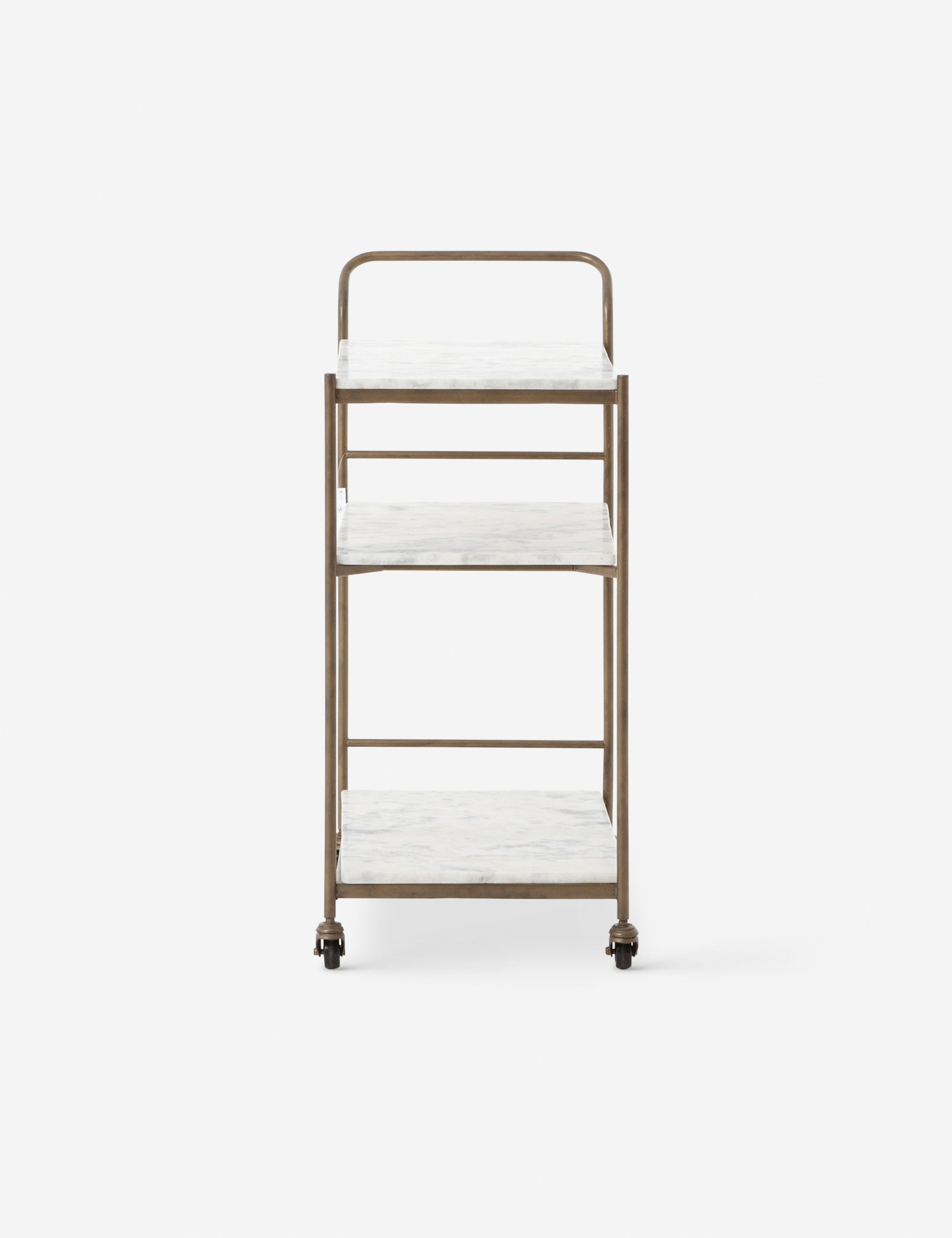 Evander Bar Cart - Antique Brass