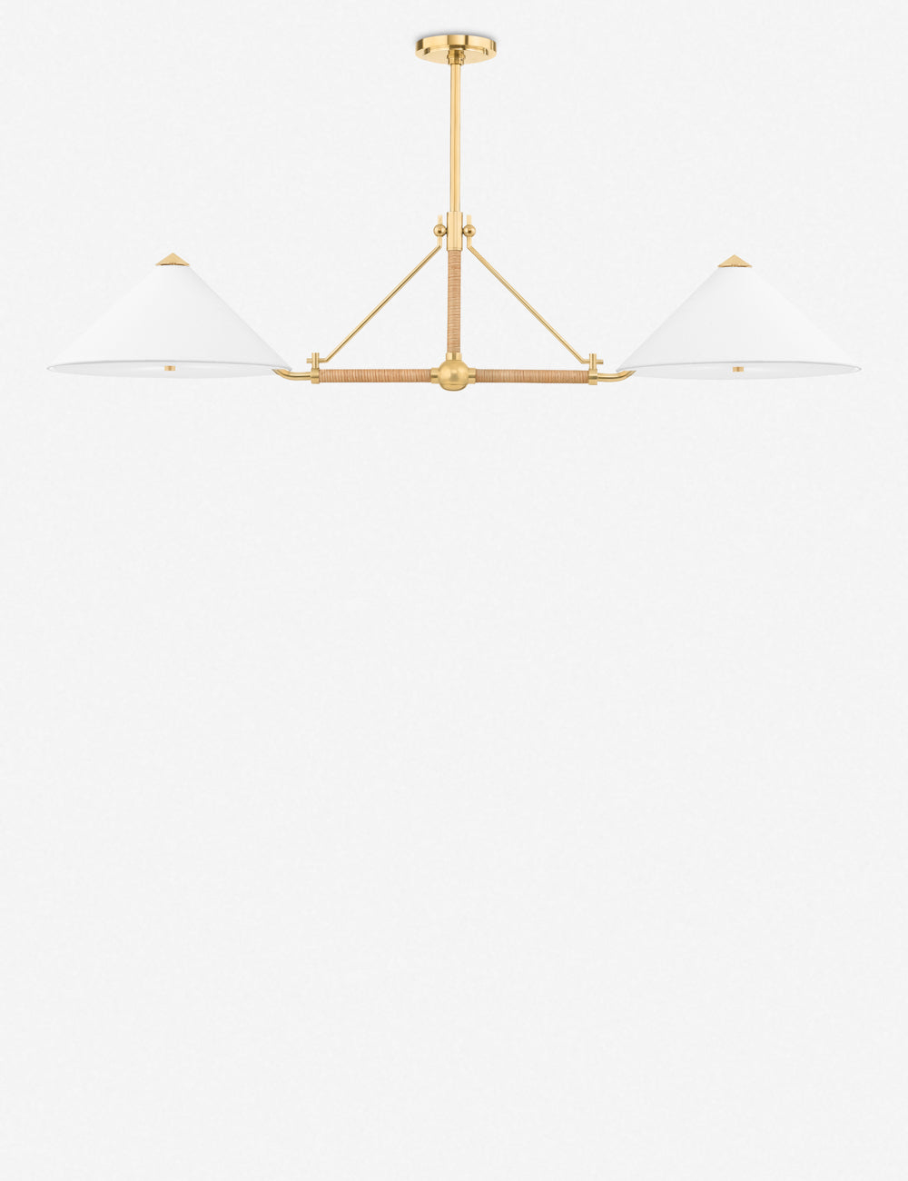 Axton Linear Pendant Light - Antique Brass / 2 Light