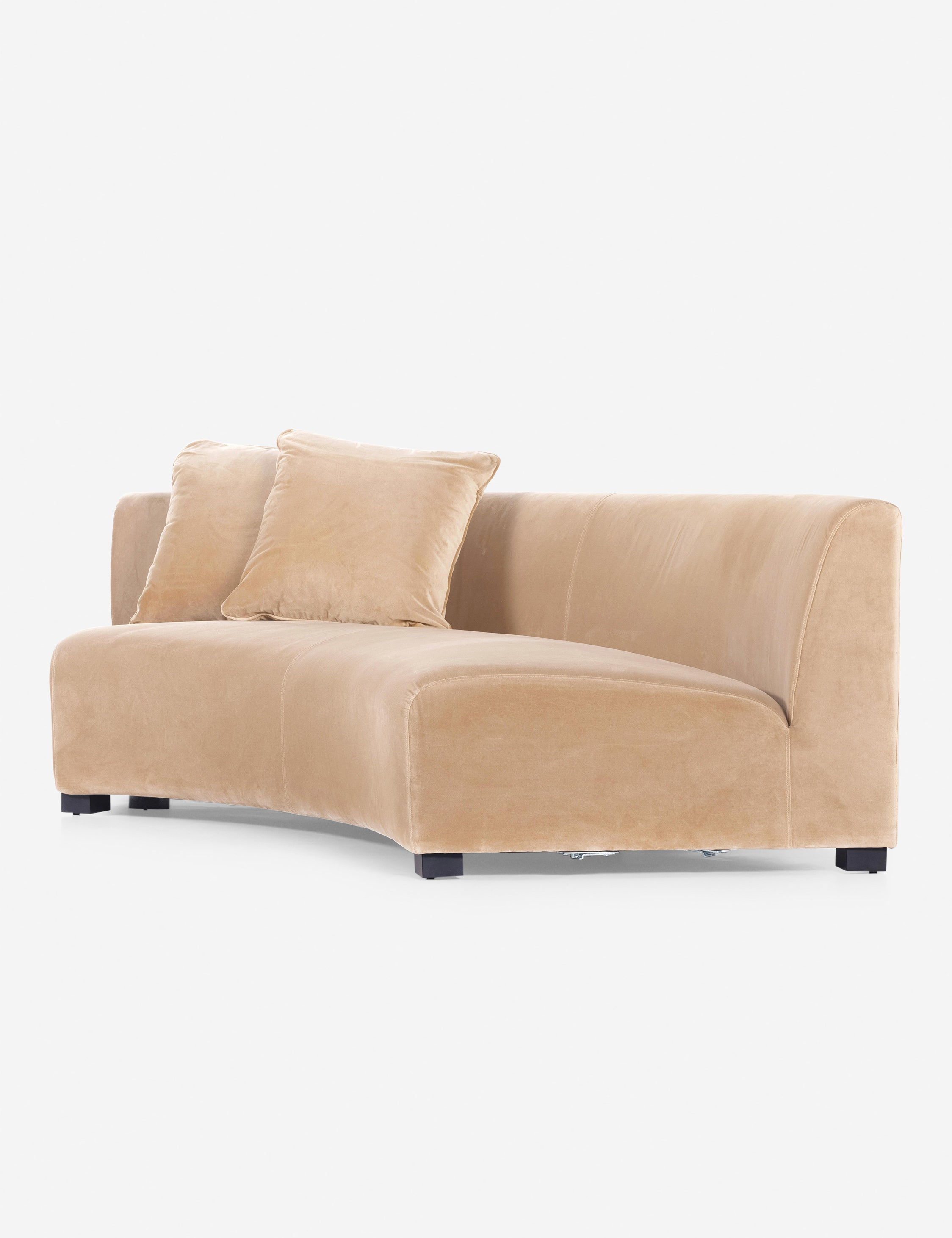 Saban Curved Sofa - Ivory Linen / Right-Facing