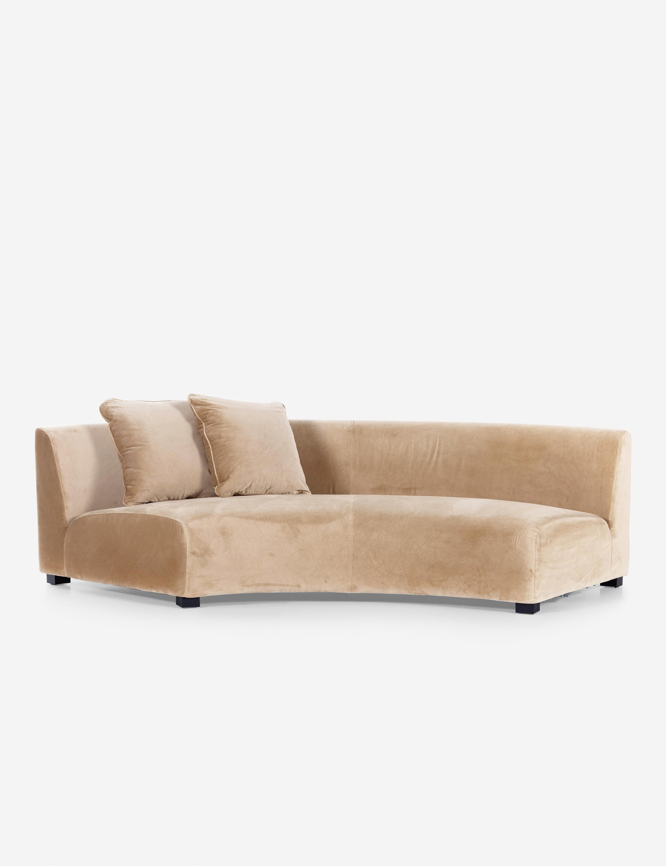 Saban Curved Sofa - Ivory Linen / Right-Facing