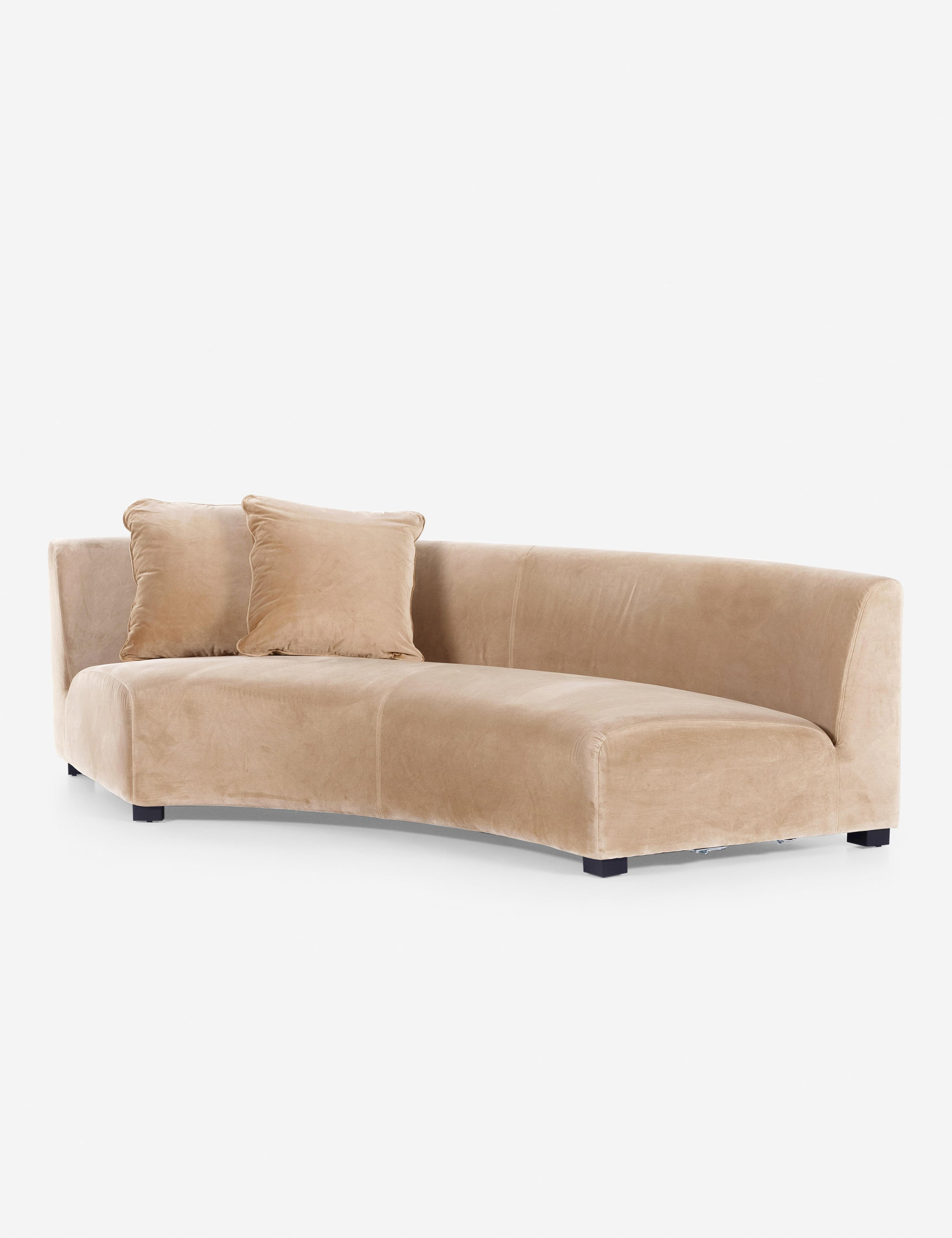 Saban Curved Sofa - Ivory Linen / Right-Facing