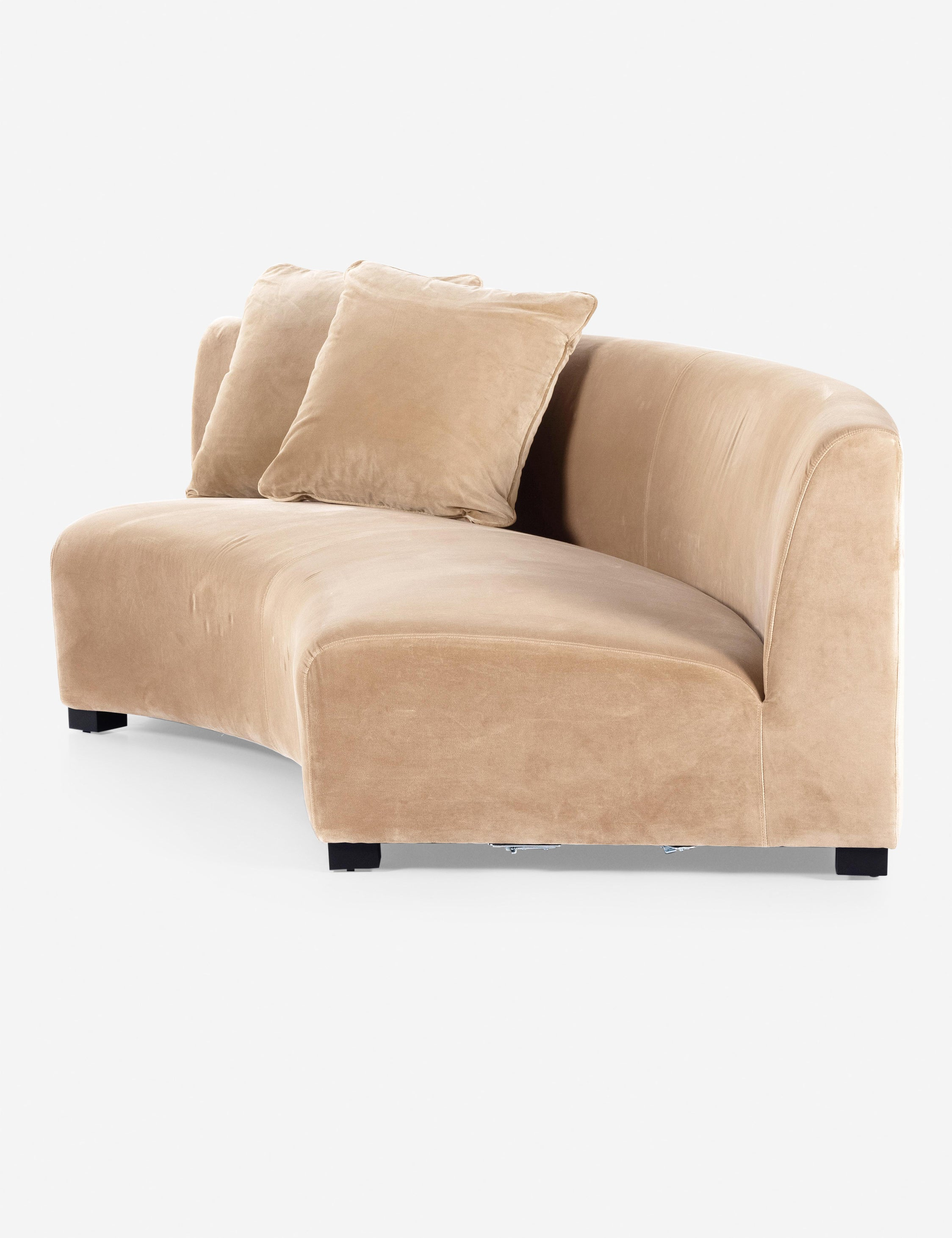 Saban Curved Sofa - Ivory Linen / Right-Facing