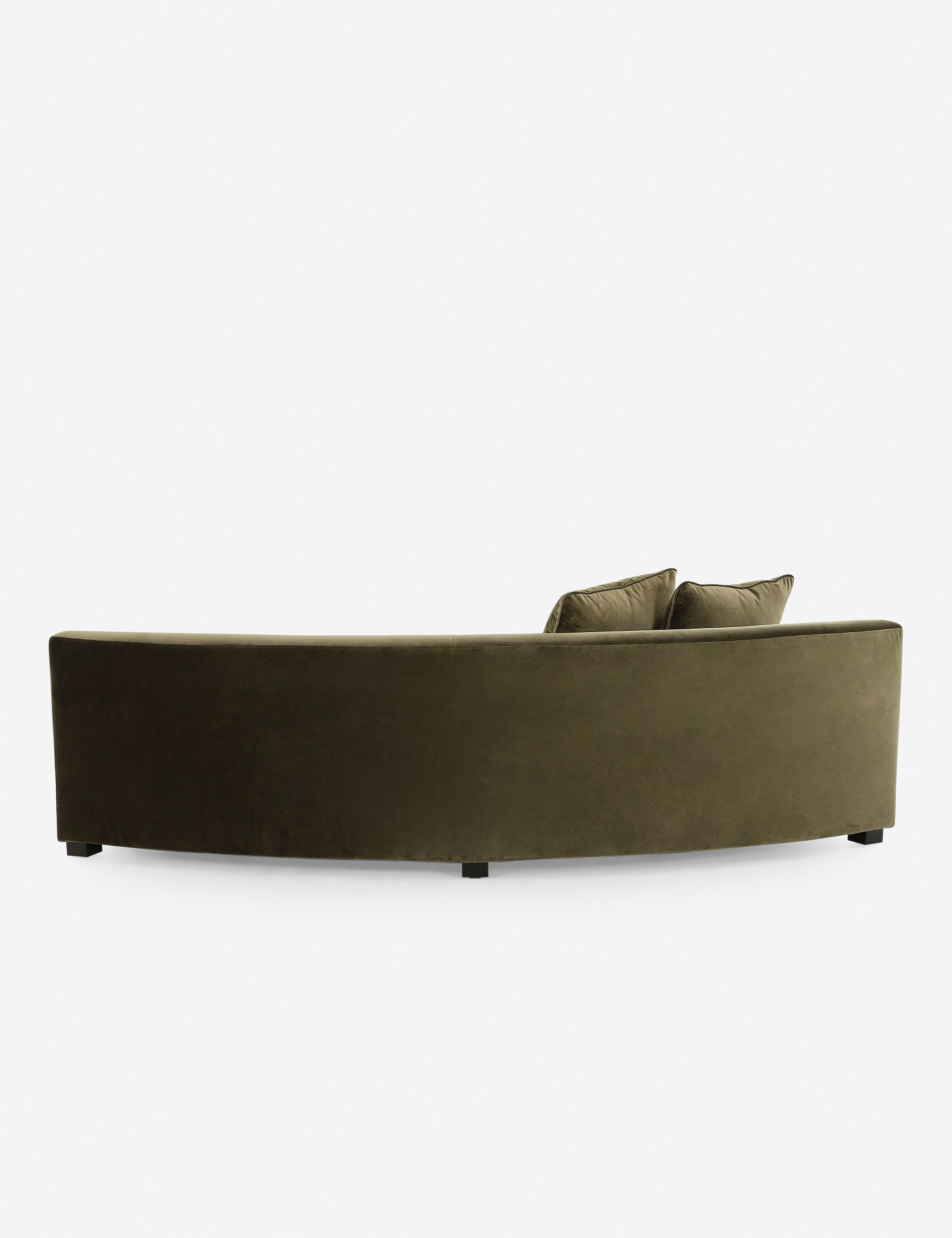 Saban Curved Sofa - Olive Velvet / Left-Facing