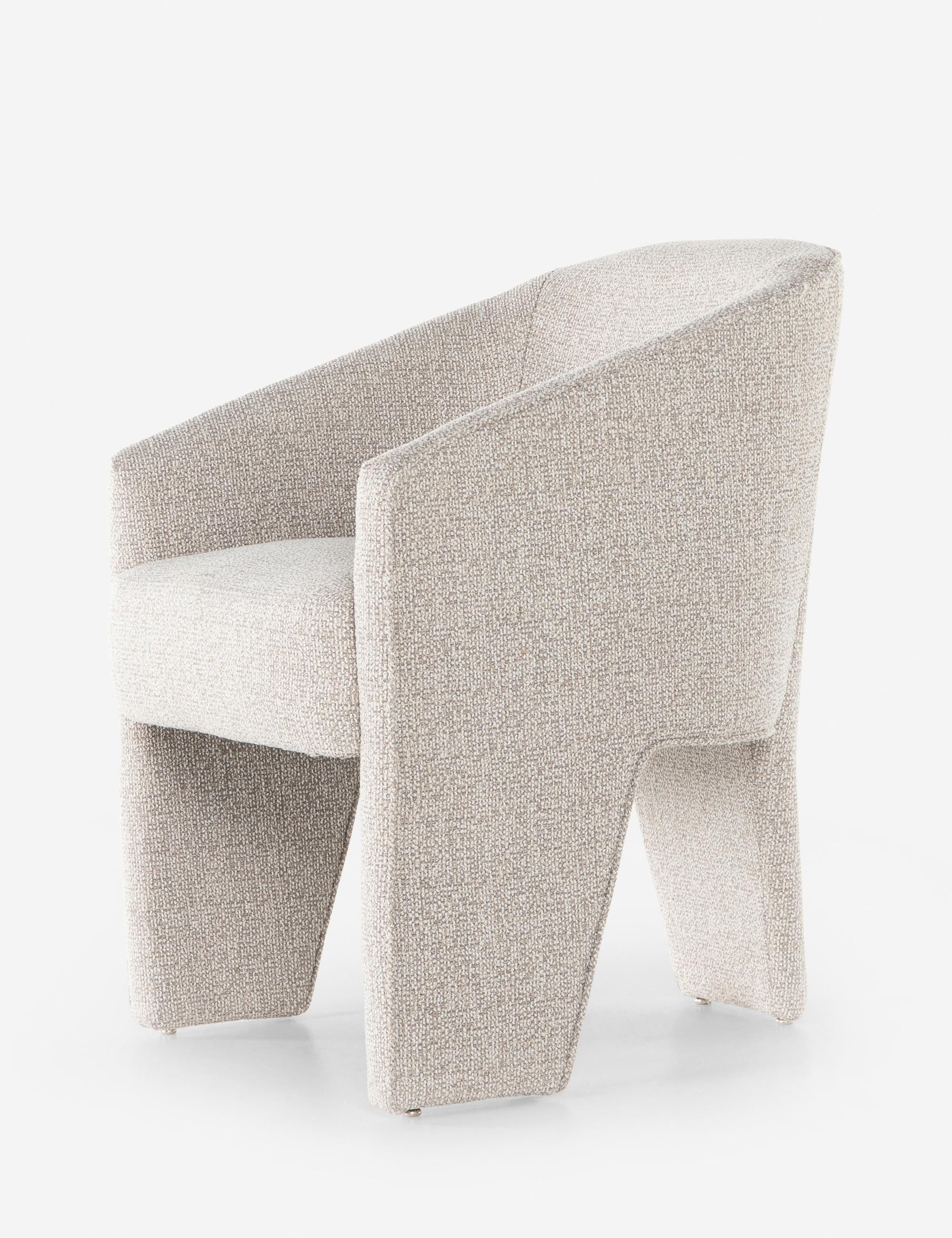 Beige Contemporary Leather-Wood Upholstered Arm Chair 25"W