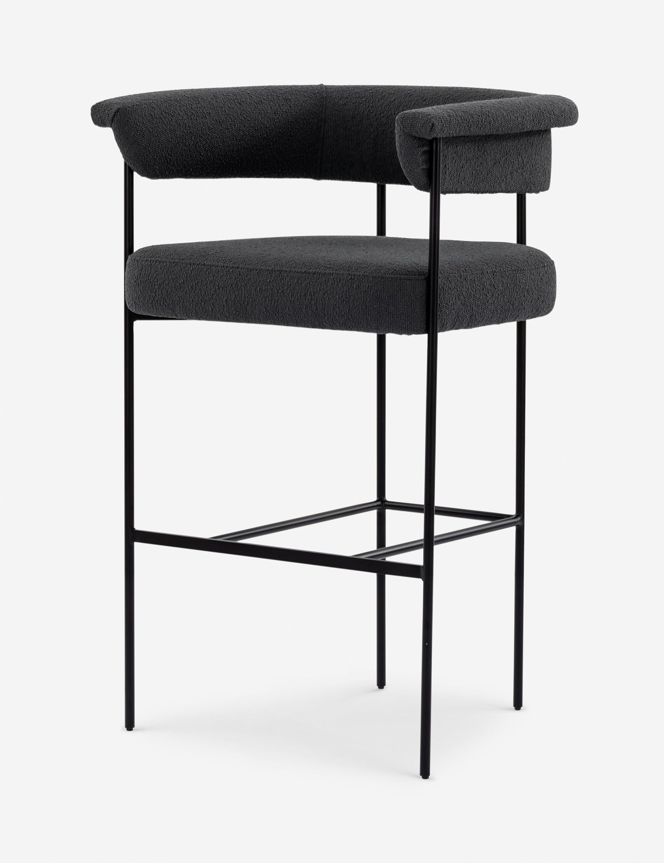 Kyleigh Bar Stool - Slate Boucle