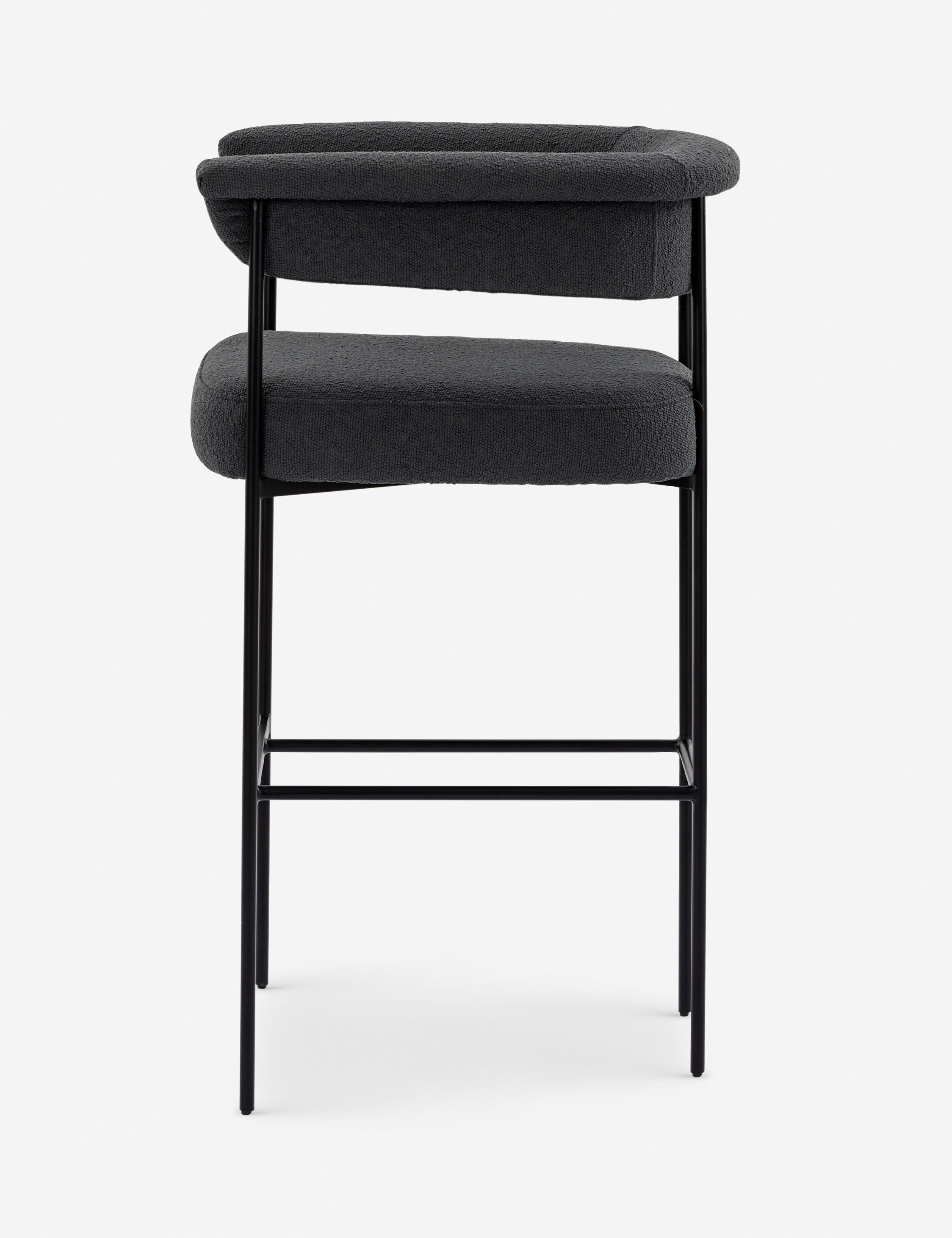Kyleigh Bar Stool - Slate Boucle