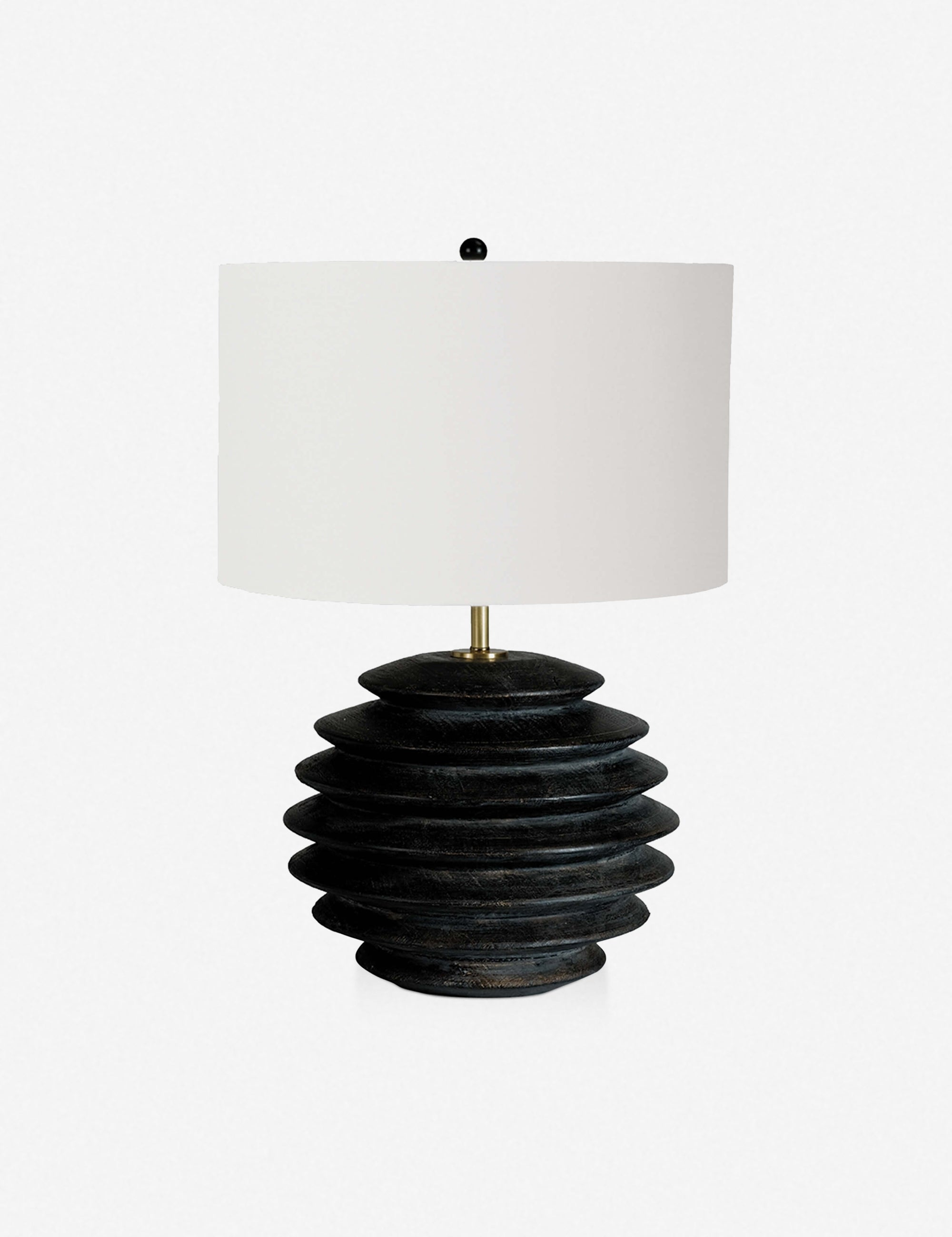 Accordion Round Table Lamp by Regina Andrew - Ebony
