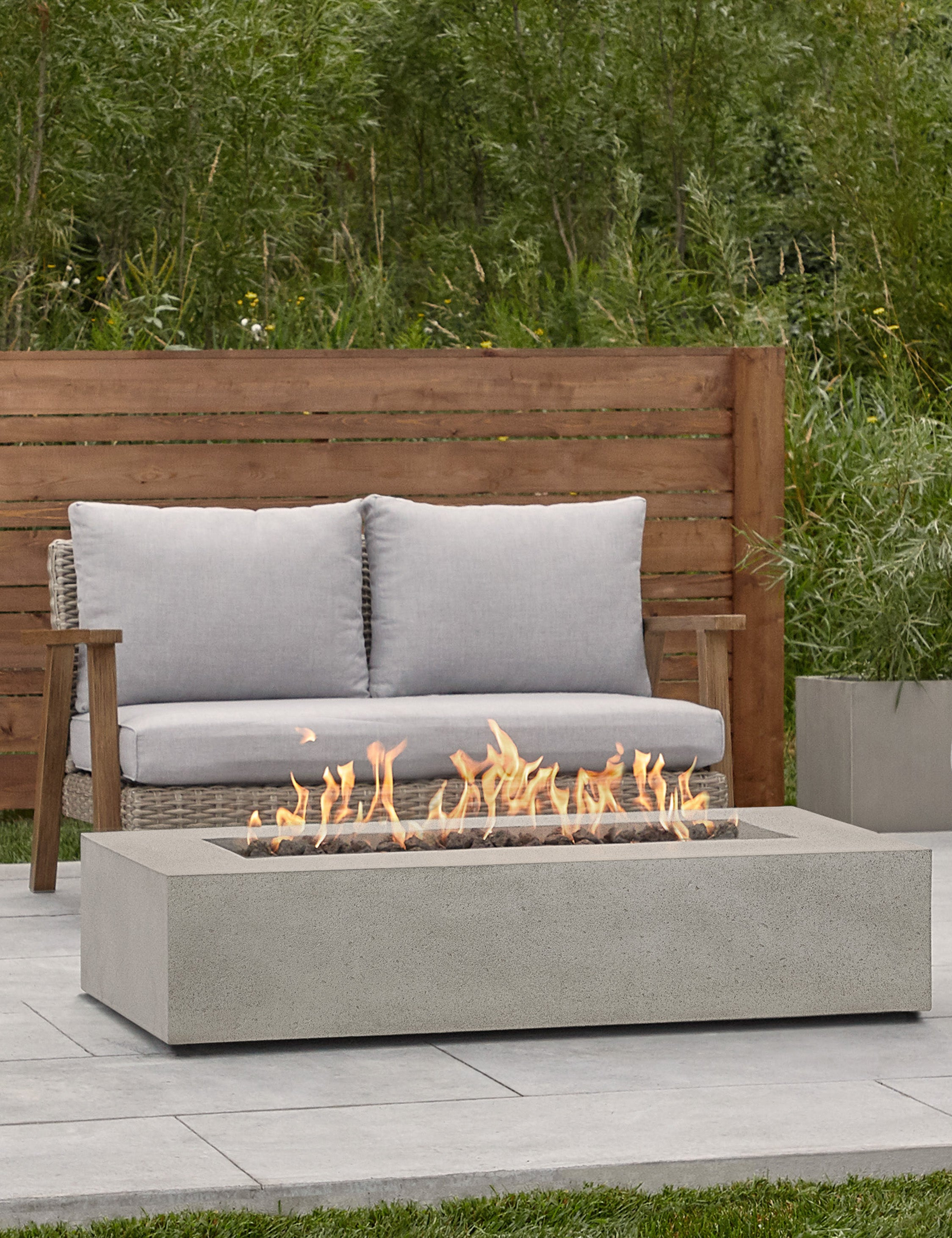 Magnus Fire Table - Flint / Rectangle
