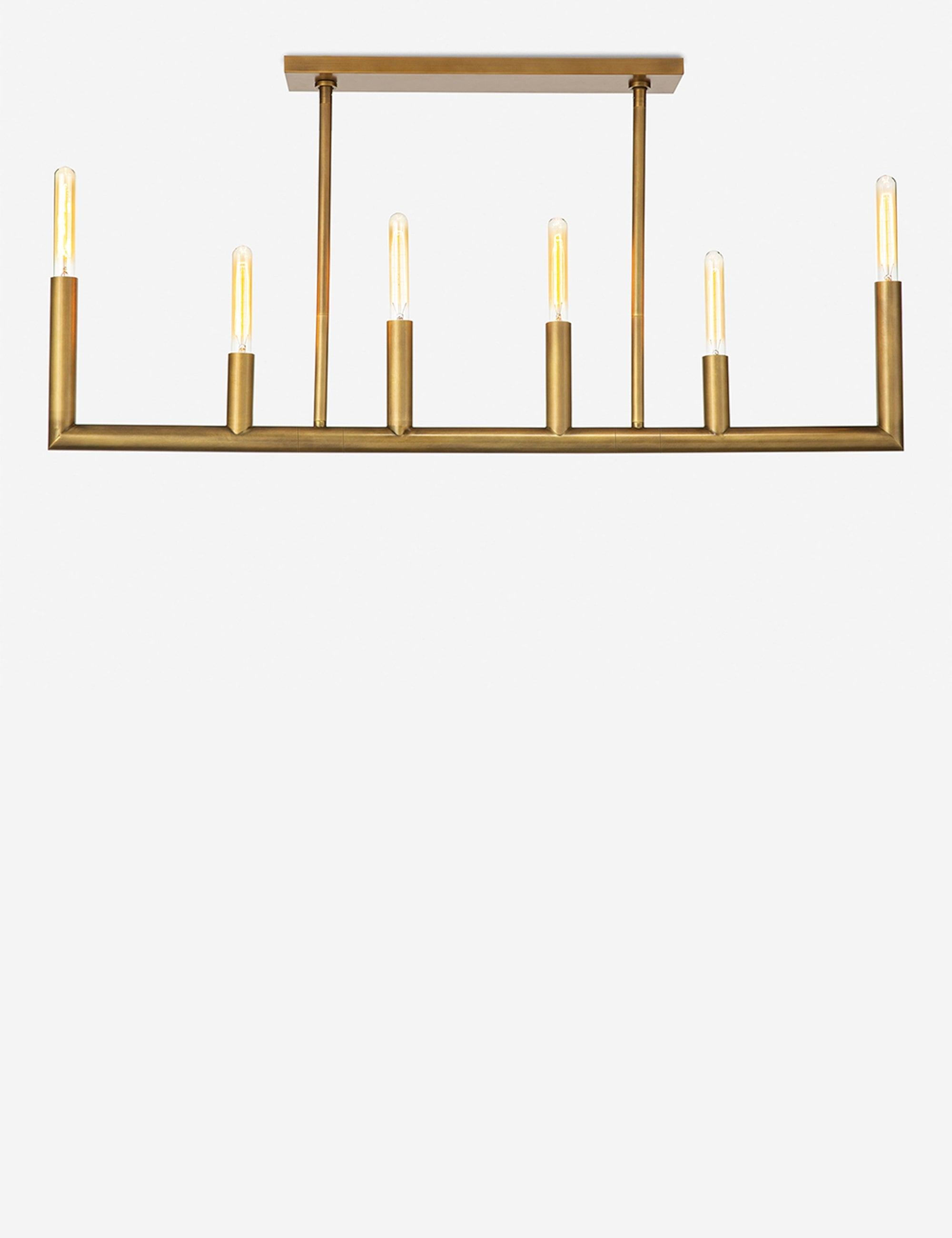 Wolfe Linear Chandelier by Regina Andrew by Regina Andrew - Natural Brass
