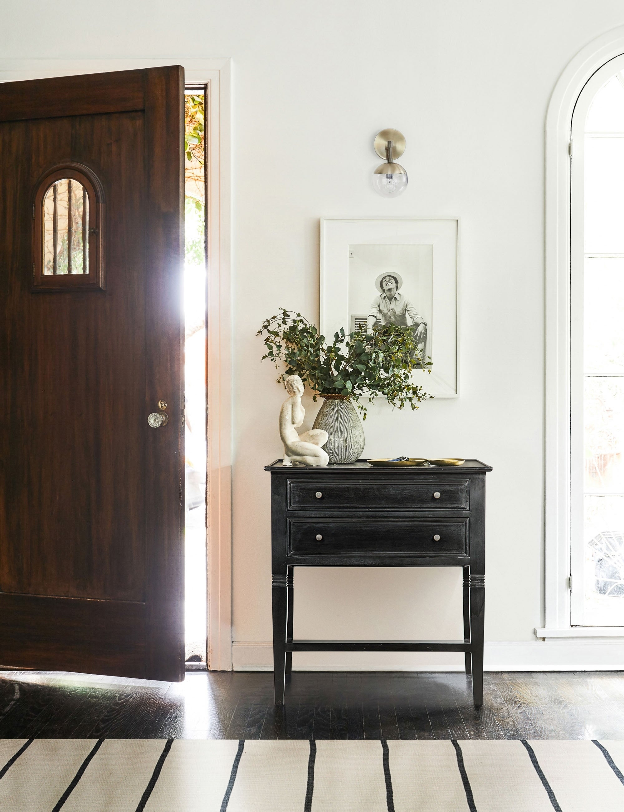 Luna 2 Drawer Nightstand - Hand Rubbed Black