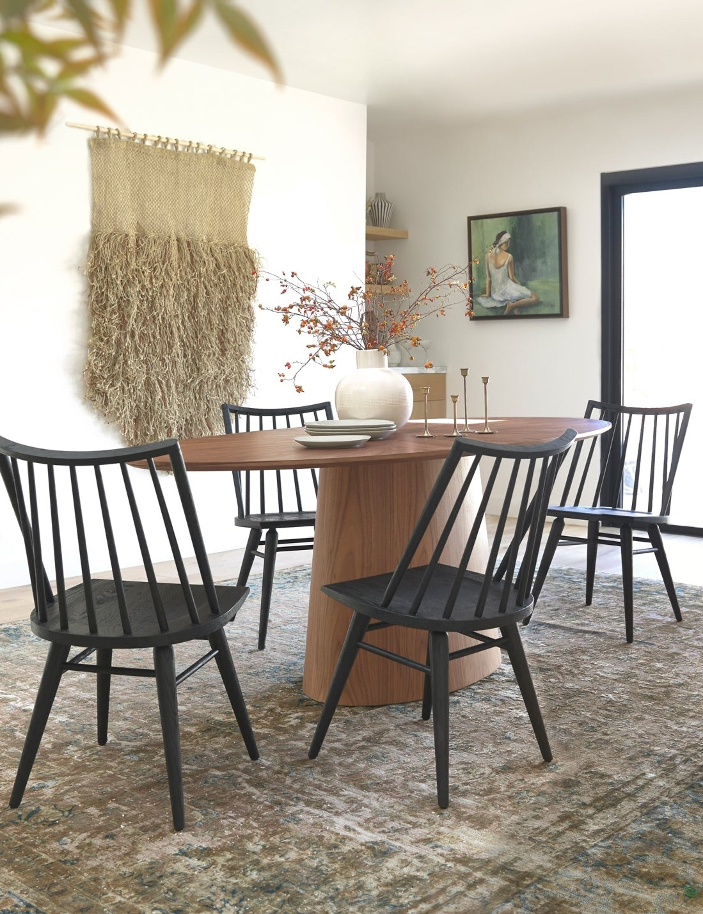 Beth Oval Dining Table, Brown