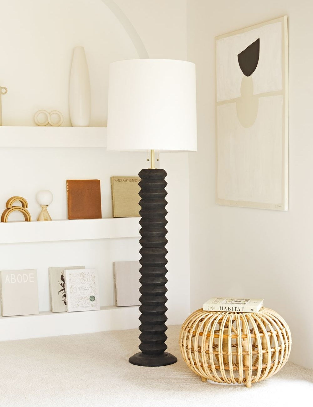 Coastal Living Accordion Floor Lamp by Regina Andrew, Ebony
