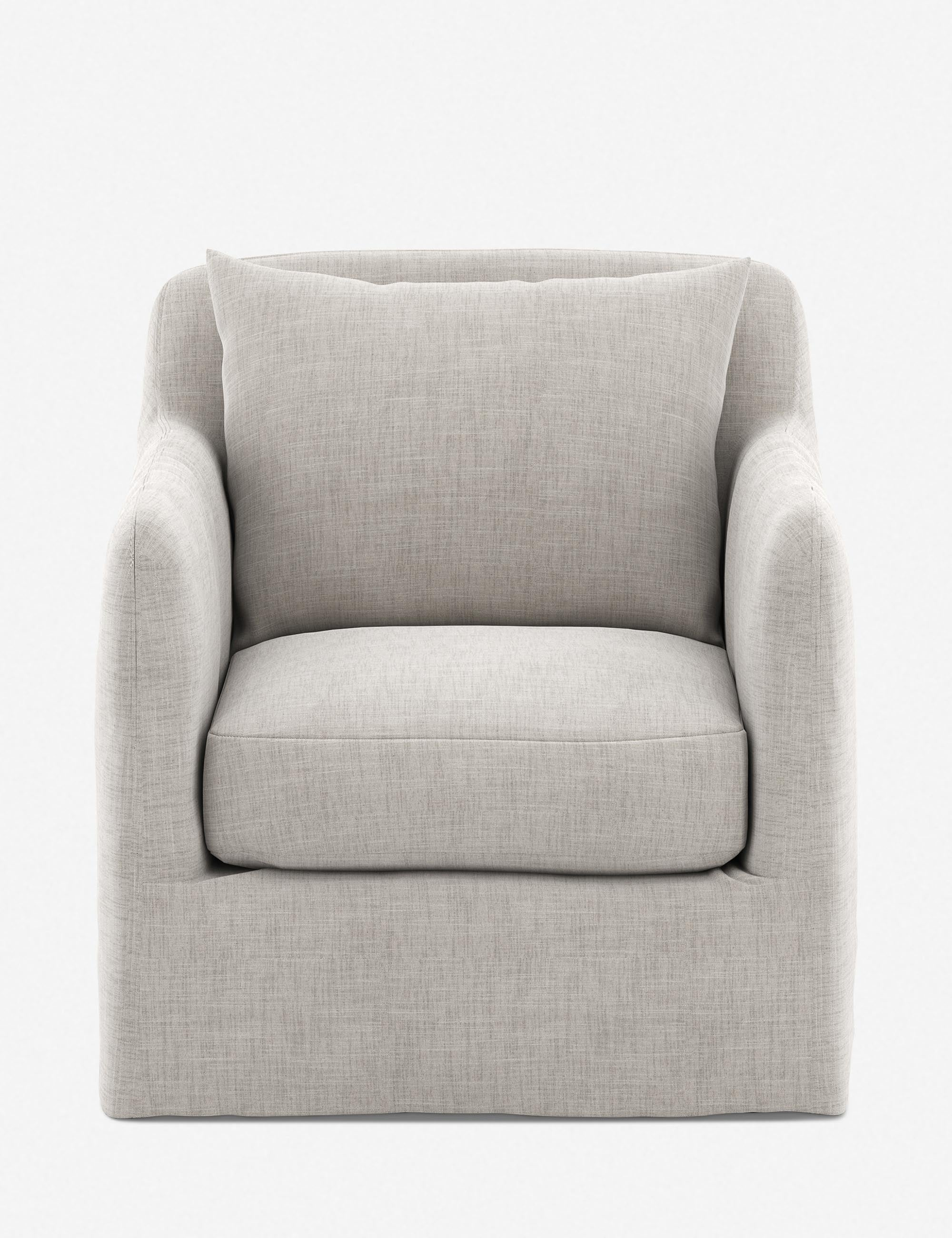 Orlena Outdoor Swivel Chair - Stone Grey