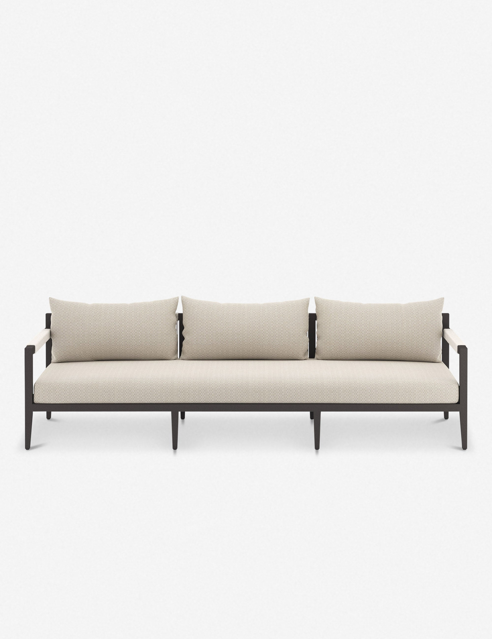 Cadenza Indoor / Outdoor Metal Sofa - Bronze/Sand / 93"W