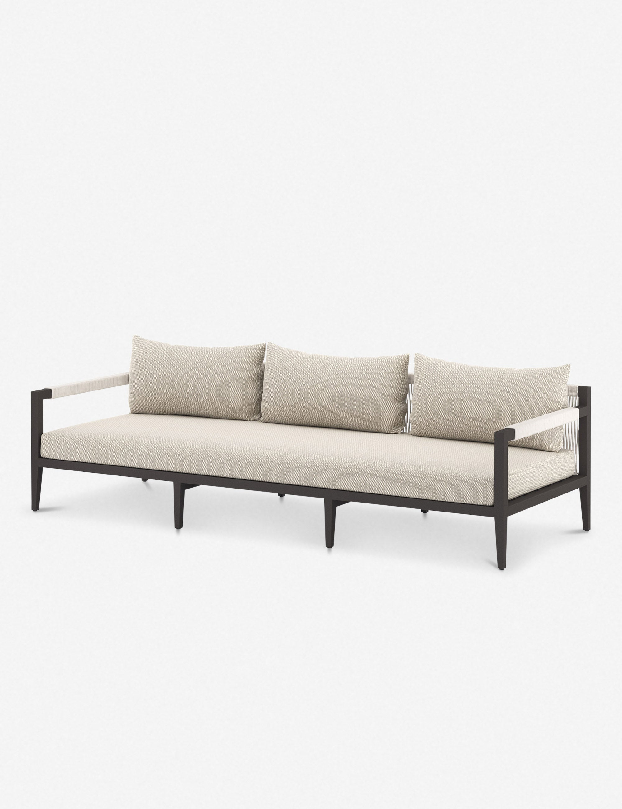 Cadenza Indoor / Outdoor Metal Sofa - Bronze/Sand / 93"W