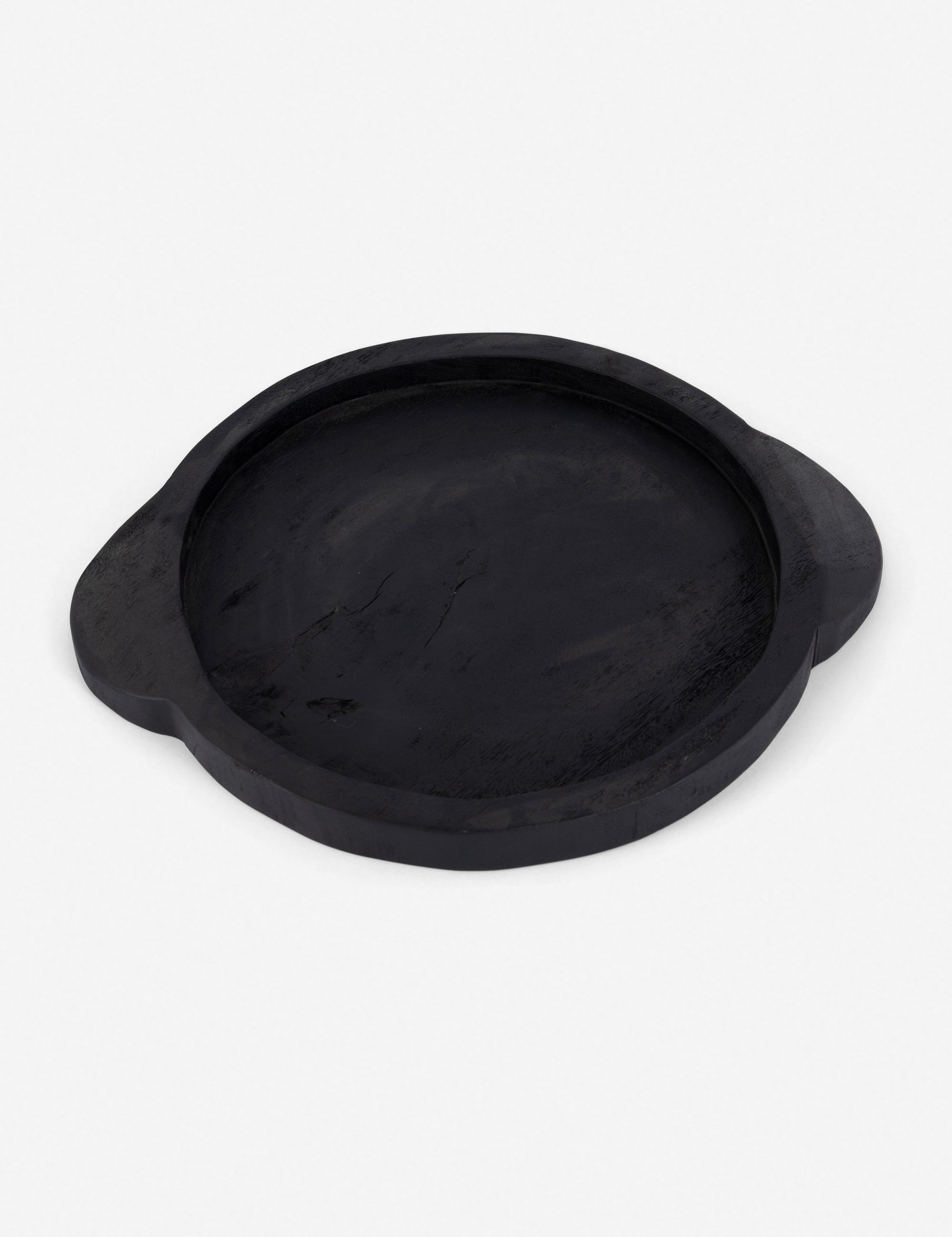 Lylah Round Tray - Carbonized Black